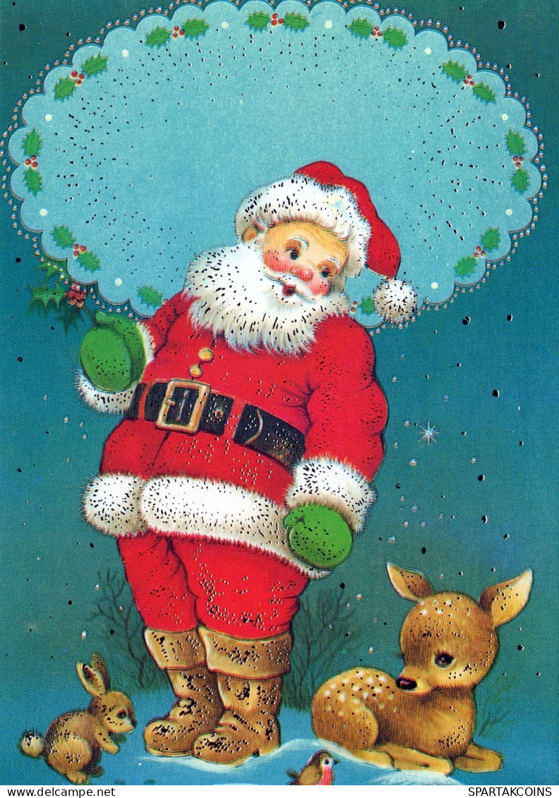 PAPÁ NOEL NAVIDAD Fiesta Vintage Tarjeta Postal CPSM #PAJ673.ES - Santa Claus