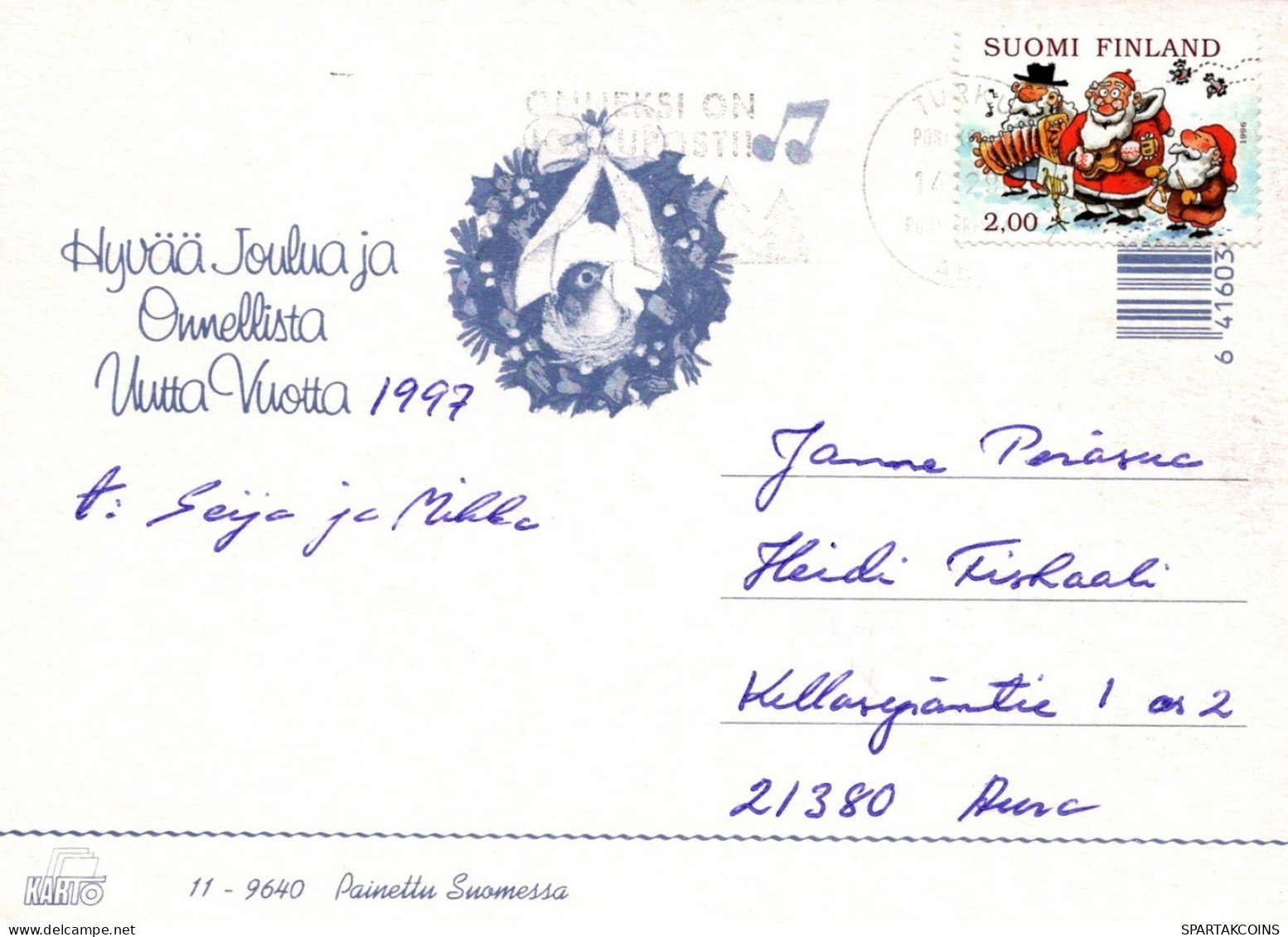 PAPÁ NOEL NAVIDAD Fiesta Vintage Tarjeta Postal CPSM #PAJ537.ES - Santa Claus