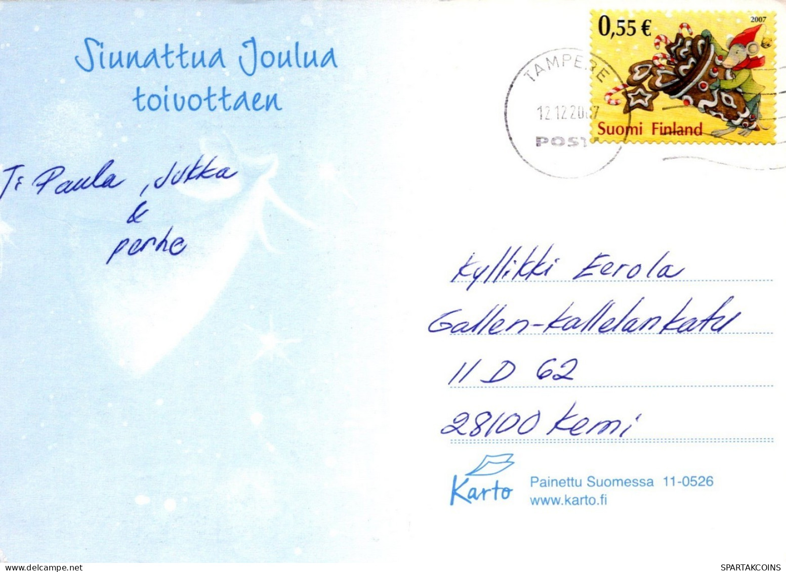 ÁNGEL NAVIDAD Vintage Tarjeta Postal CPSM #PAH825.ES - Engelen