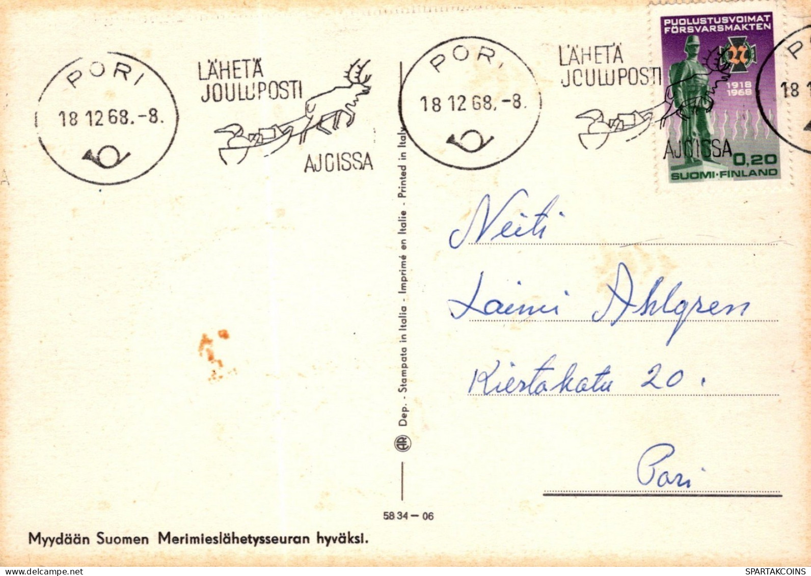 ÁNGEL NAVIDAD Vintage Tarjeta Postal CPSM #PAH885.ES - Angeles