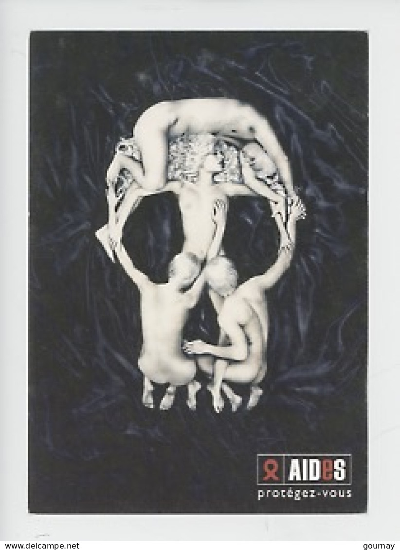 SIDA Inspiré De Philippe Halsman Photographe "voluptas Mors" 1951 AIDES (NU Tête De Mort Squelette) Arrêter Le Sida - Advertising