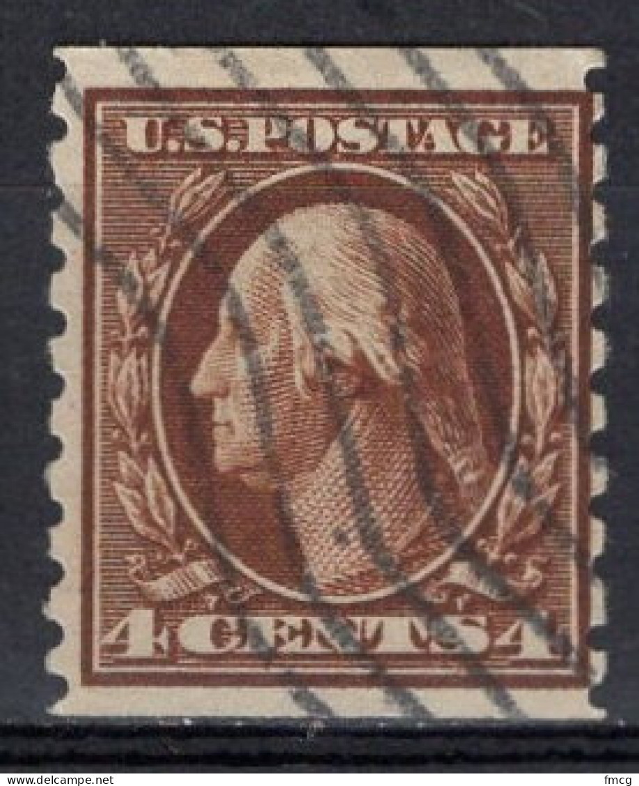 1912 4 Cents George Washington, Coil, Used (Scott #395) - Used Stamps