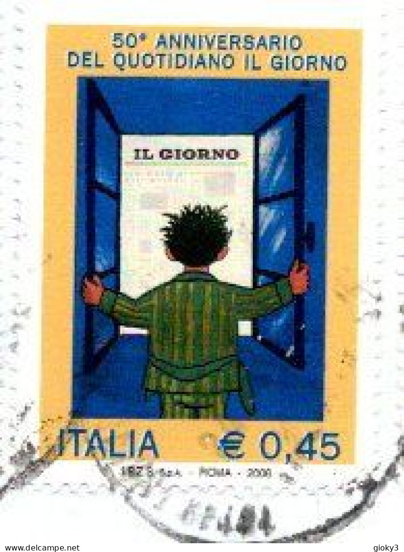 *ITALIA  STORIA POSTALE FRAMMENTO CON 2006 GIORNALE IL GIORNO - 2001-10: Afgestempeld