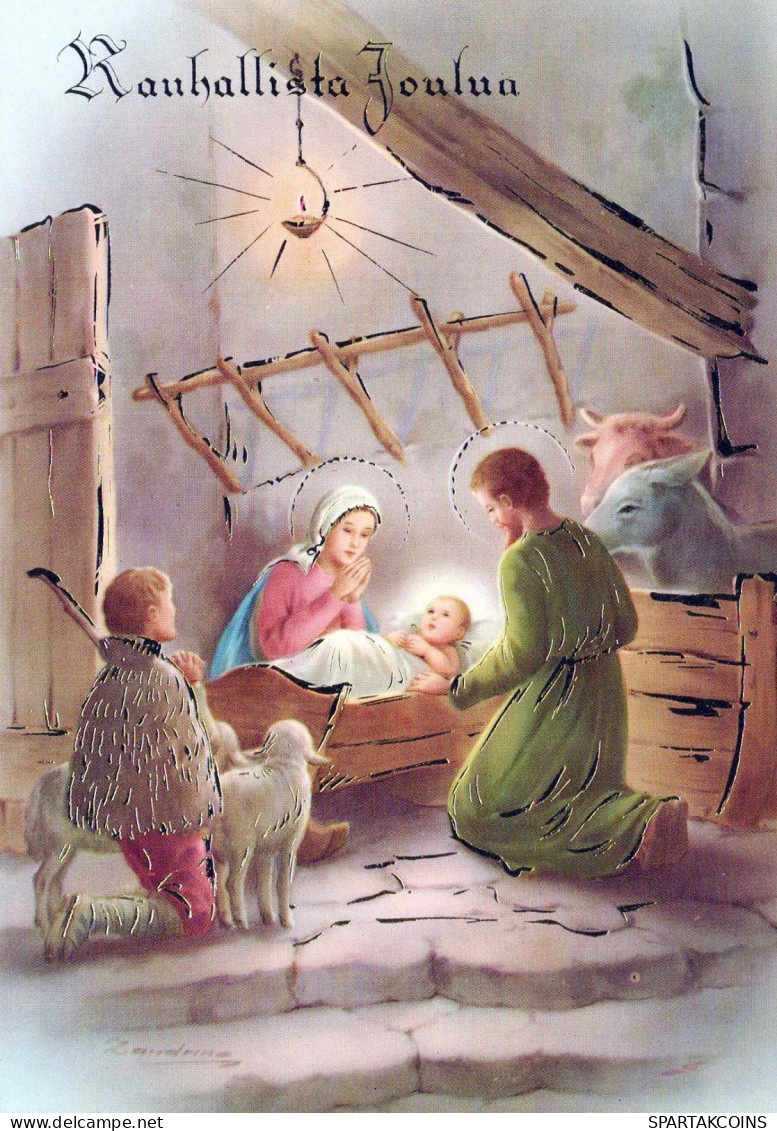 Vierge Marie Madone Bébé JÉSUS Religion Vintage Carte Postale CPSM #PBQ007.FR - Virgen Maria Y Las Madonnas