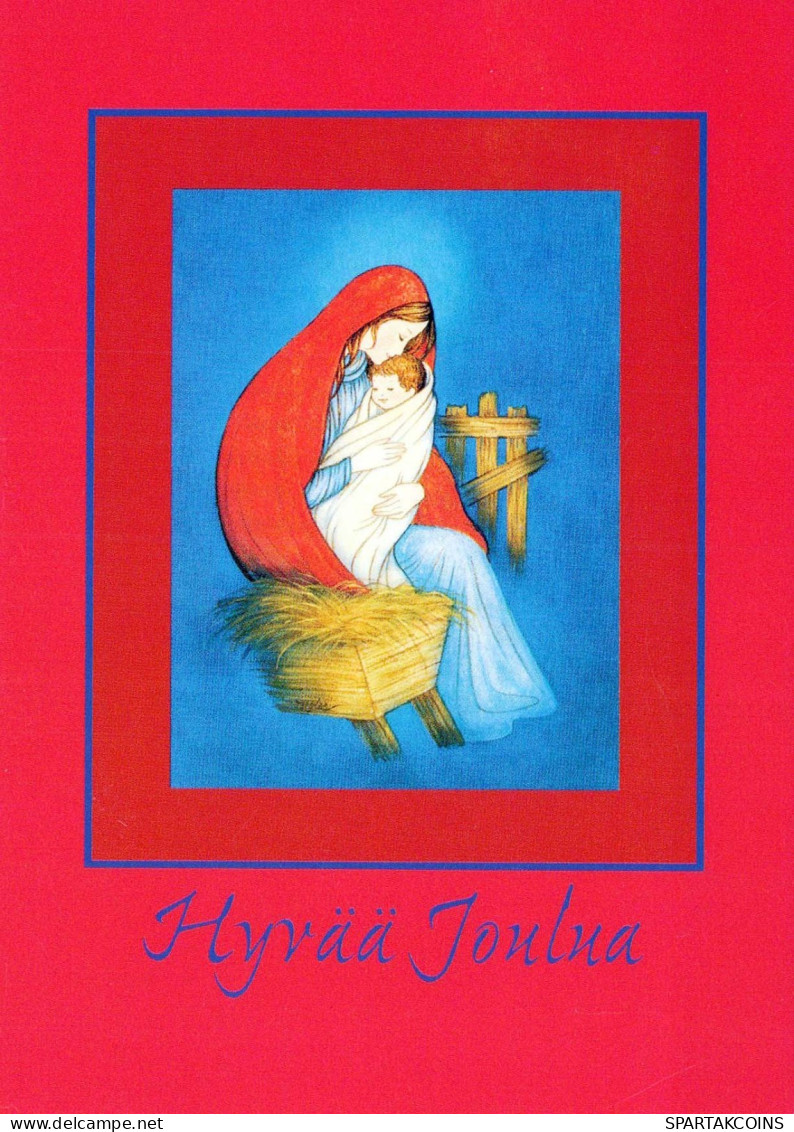 Vierge Marie Madone Bébé JÉSUS Noël Religion Vintage Carte Postale CPSM #PBP936.FR - Jungfräuliche Marie Und Madona