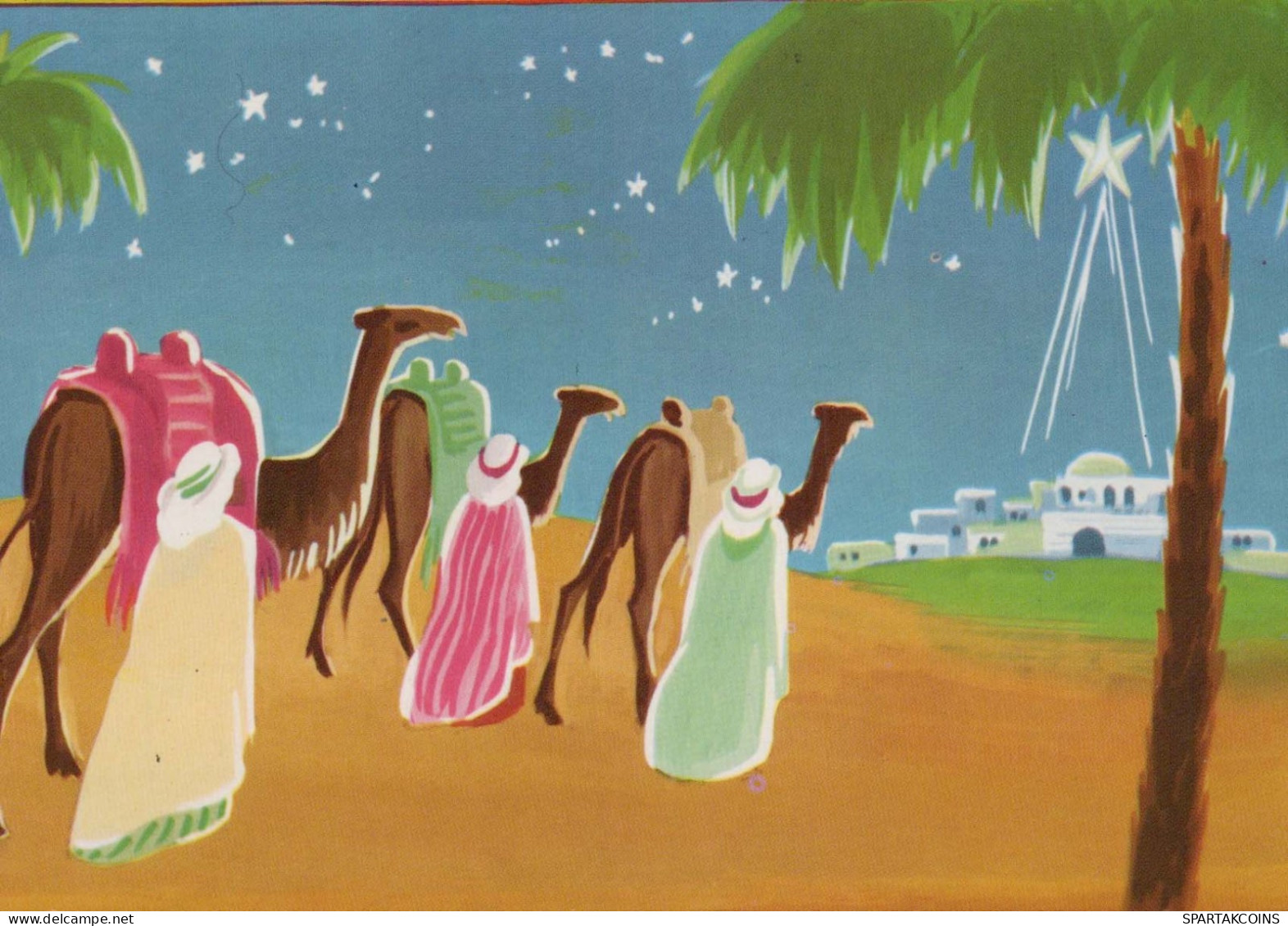 SAINTS ET SAINTES Noël Christianisme Vintage Carte Postale CPSM #PBB979.FR - Santos