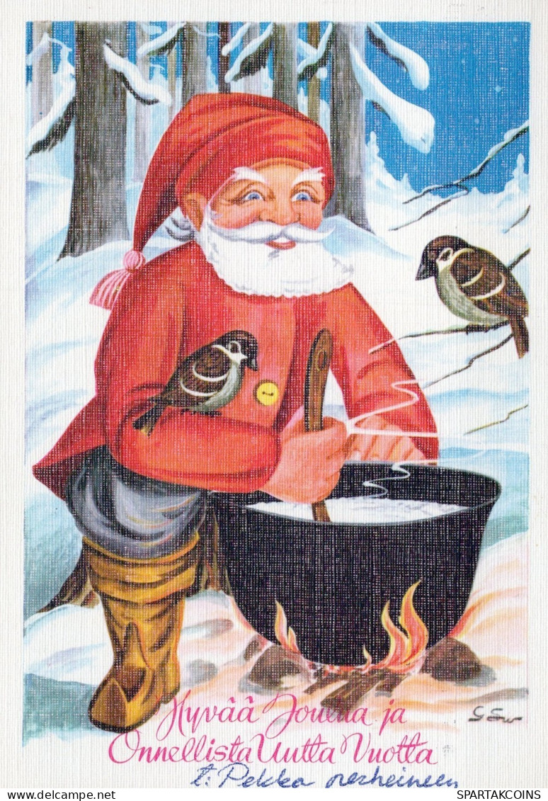 PÈRE NOËL NOËL Fêtes Voeux Vintage Carte Postale CPSM #PAK390.FR - Santa Claus