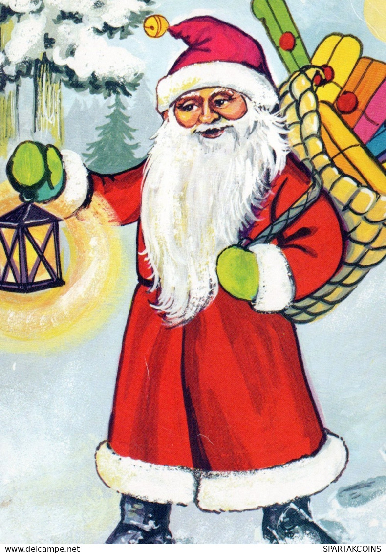 PÈRE NOËL NOËL Fêtes Voeux Vintage Carte Postale CPSM #PAJ604.FR - Santa Claus