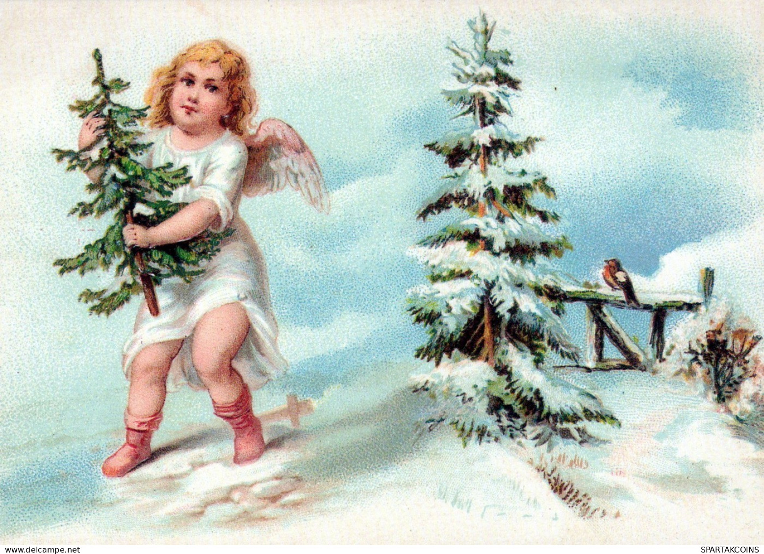 ANGE NOËL Vintage Carte Postale CPSM #PAH073.FR - Angels