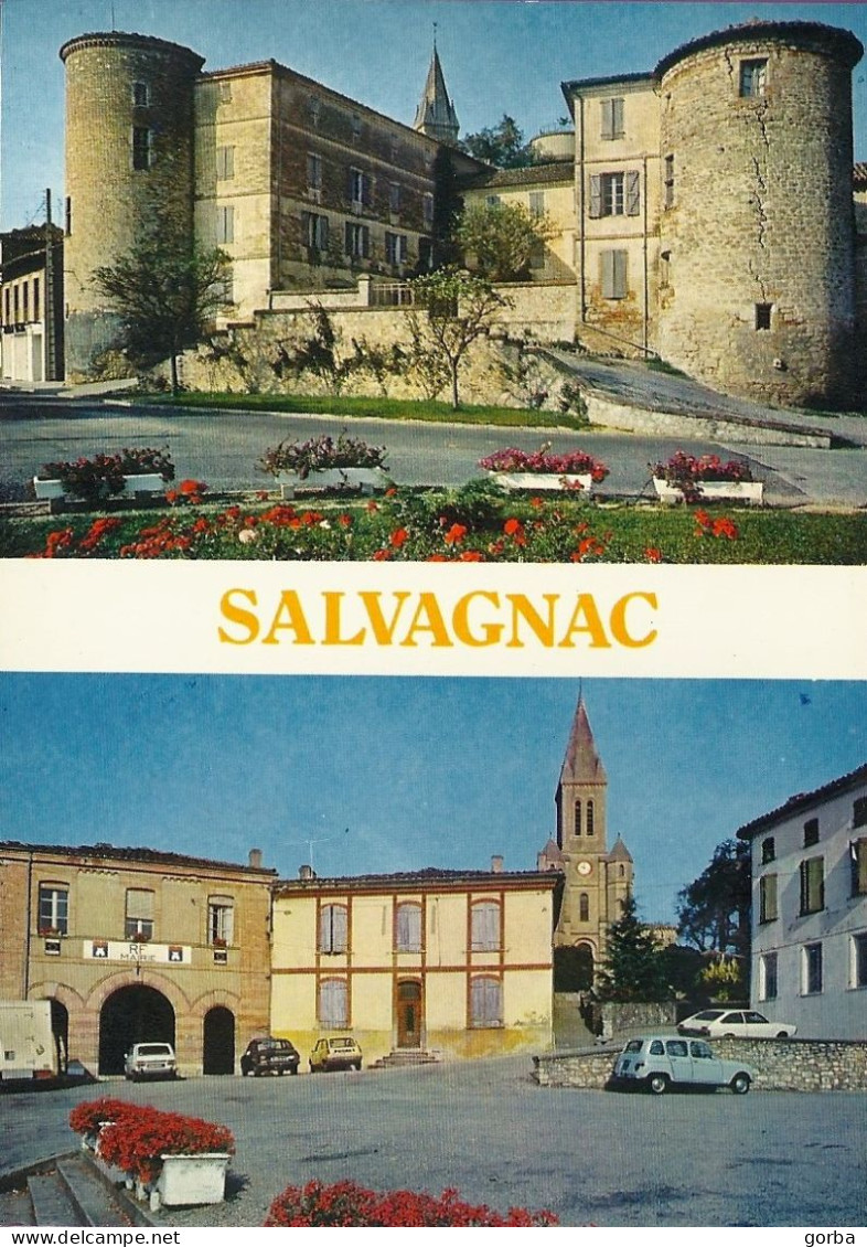 *CPM - 81 - SALVAGNAC - Multivues - Le Château - L'église - Salvagnac