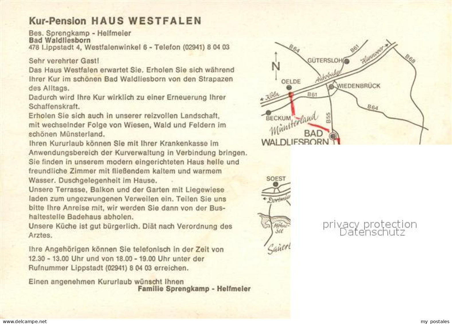 73641021 Bad Waldliesborn Haus Westfalen Kurzentrum Gastraum TV Raum Schwanentei - Lippstadt