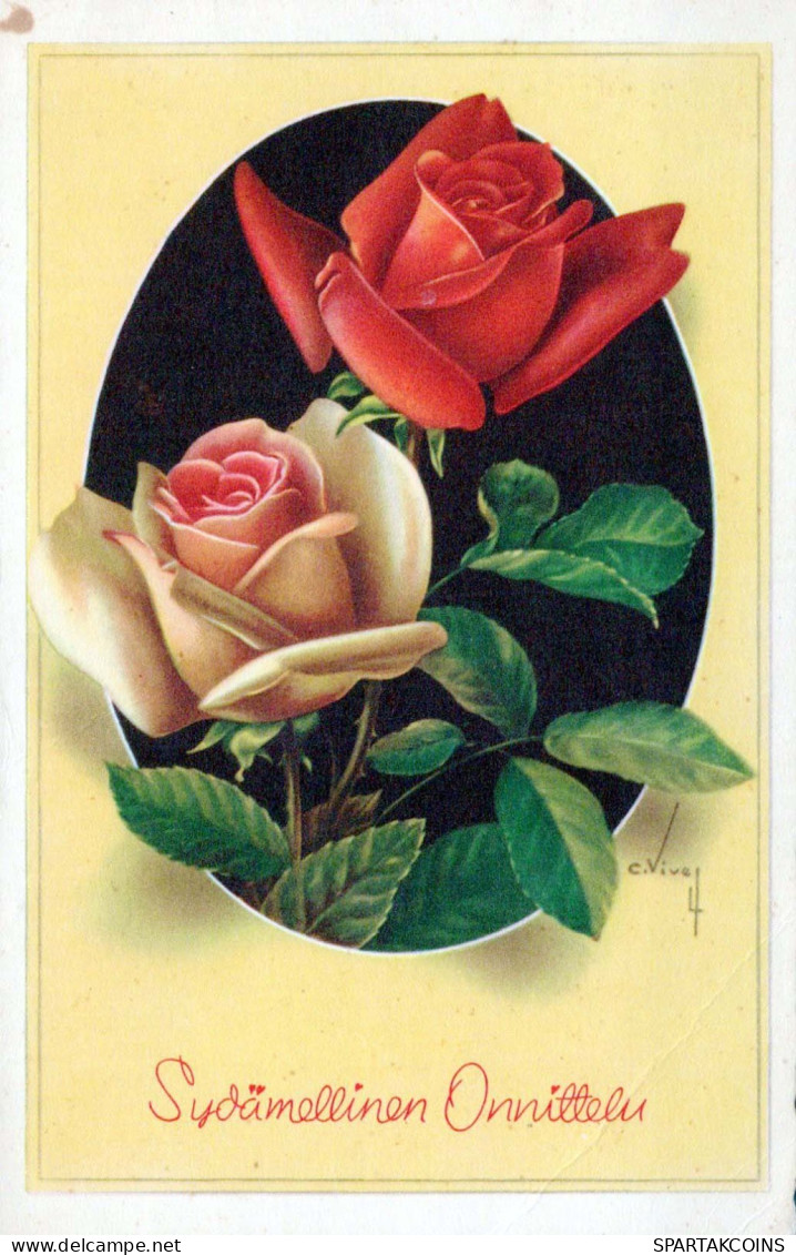 FLOWERS Vintage Postcard CPSMPF #PKG107.GB - Flowers