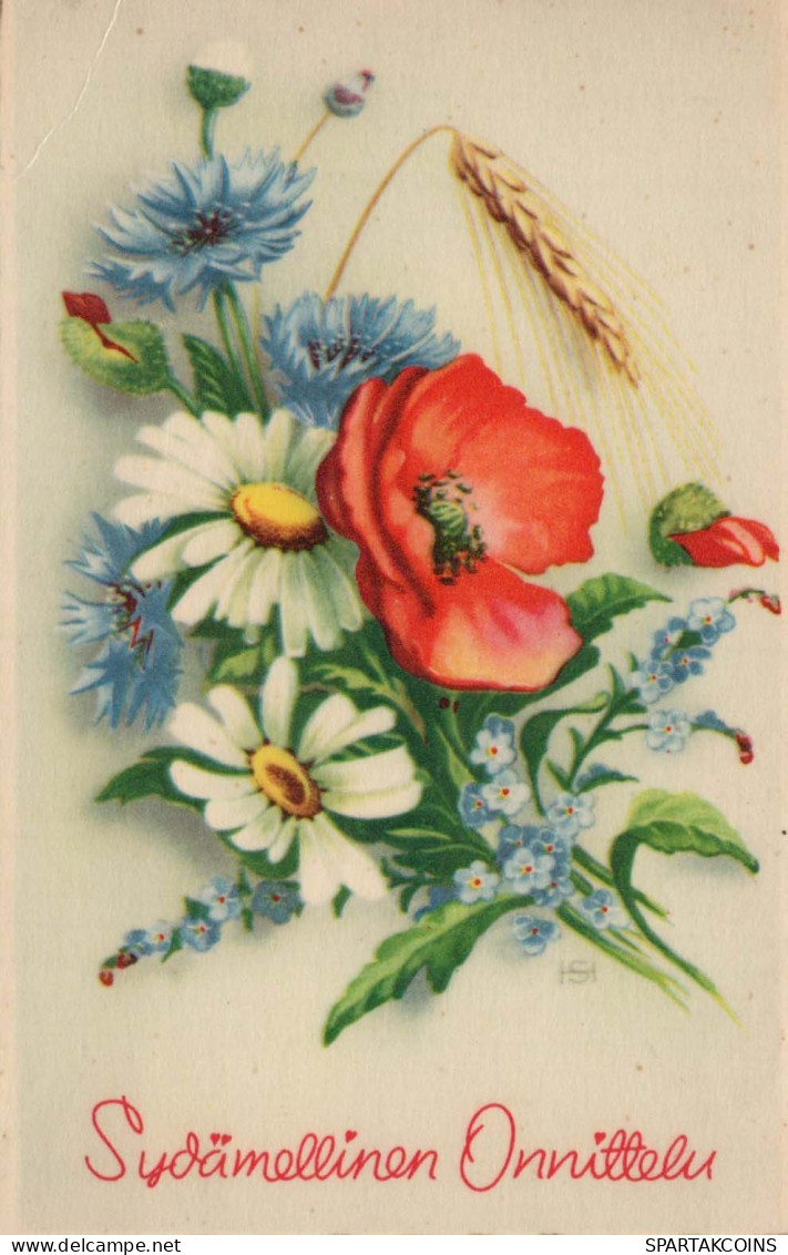 FLOWERS Vintage Postcard CPA #PKE563.GB - Fleurs