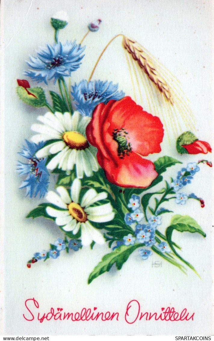 FLOWERS Vintage Postcard CPA #PKE563.GB - Blumen