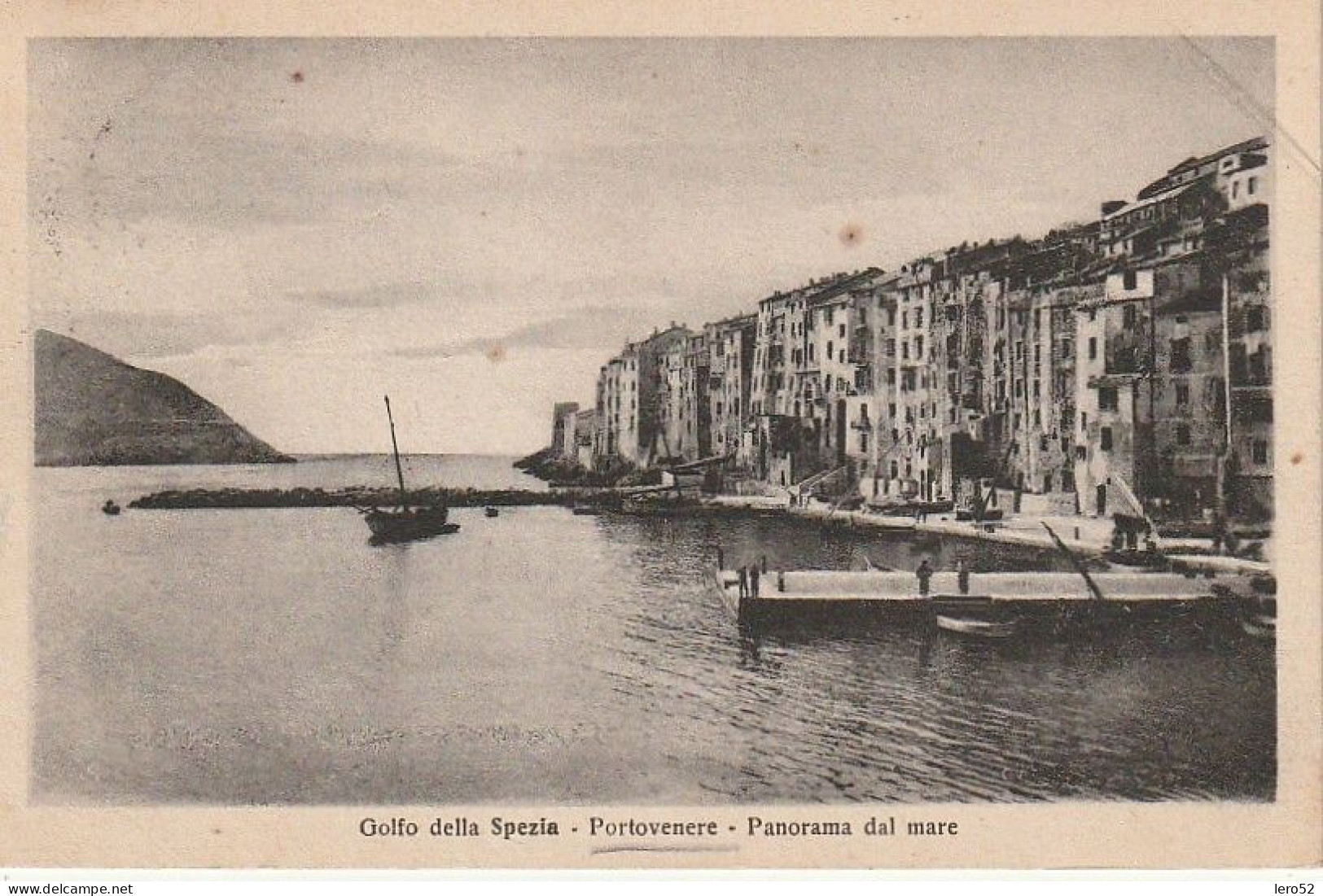 GOLFO DELLA SPEZIA PORTOVENERE VEDUTA D'EPOCA ANNO 1926 VIAGGIATA FTO PICCOLO - La Spezia