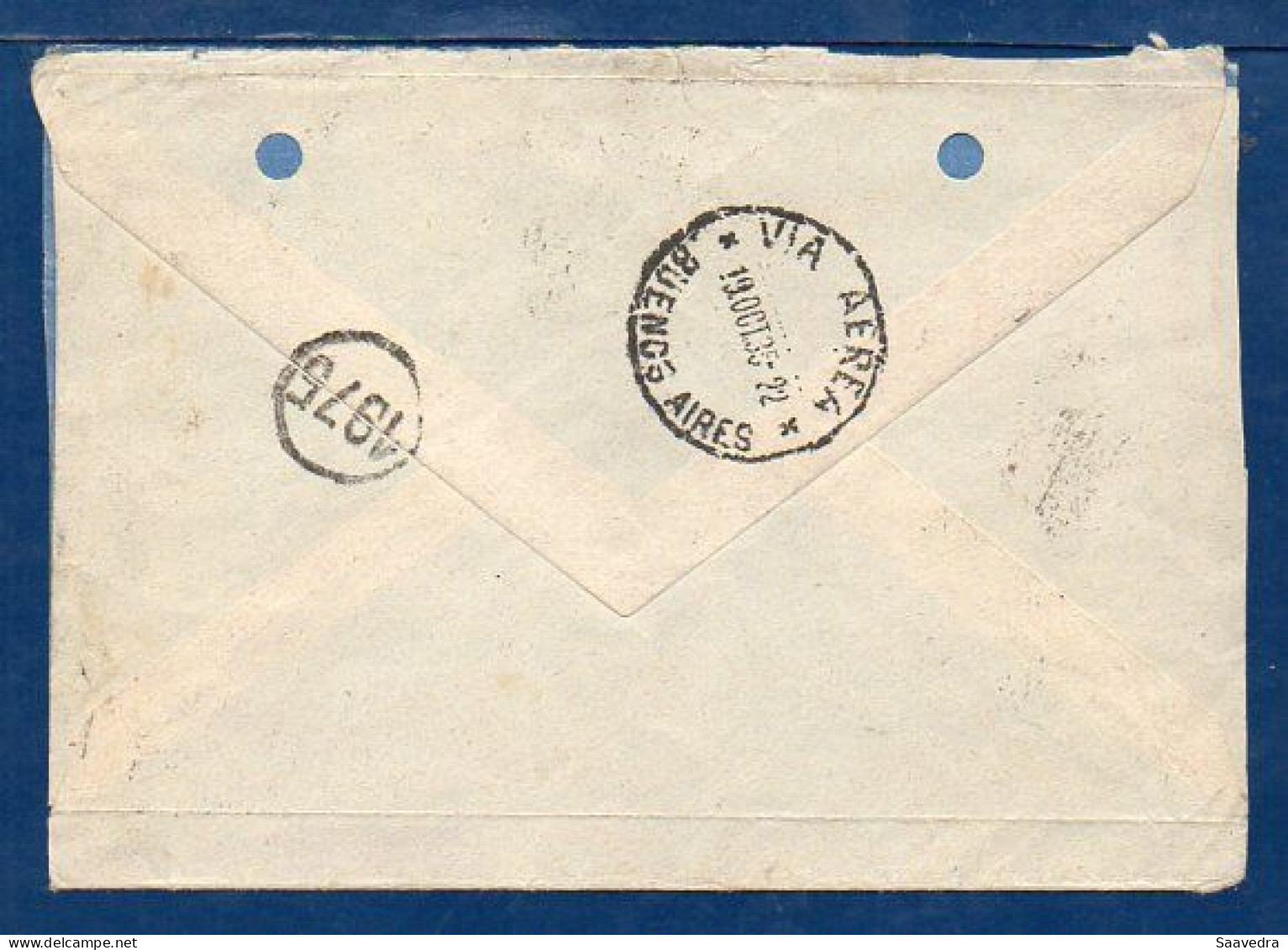 France To Argentina, 1935, Via Air France  (006) - Lettres & Documents