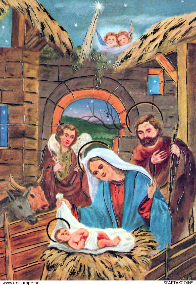 Virgen Mary Madonna Baby JESUS Religion Vintage Postcard CPSM #PBQ005.GB - Virgen Mary & Madonnas