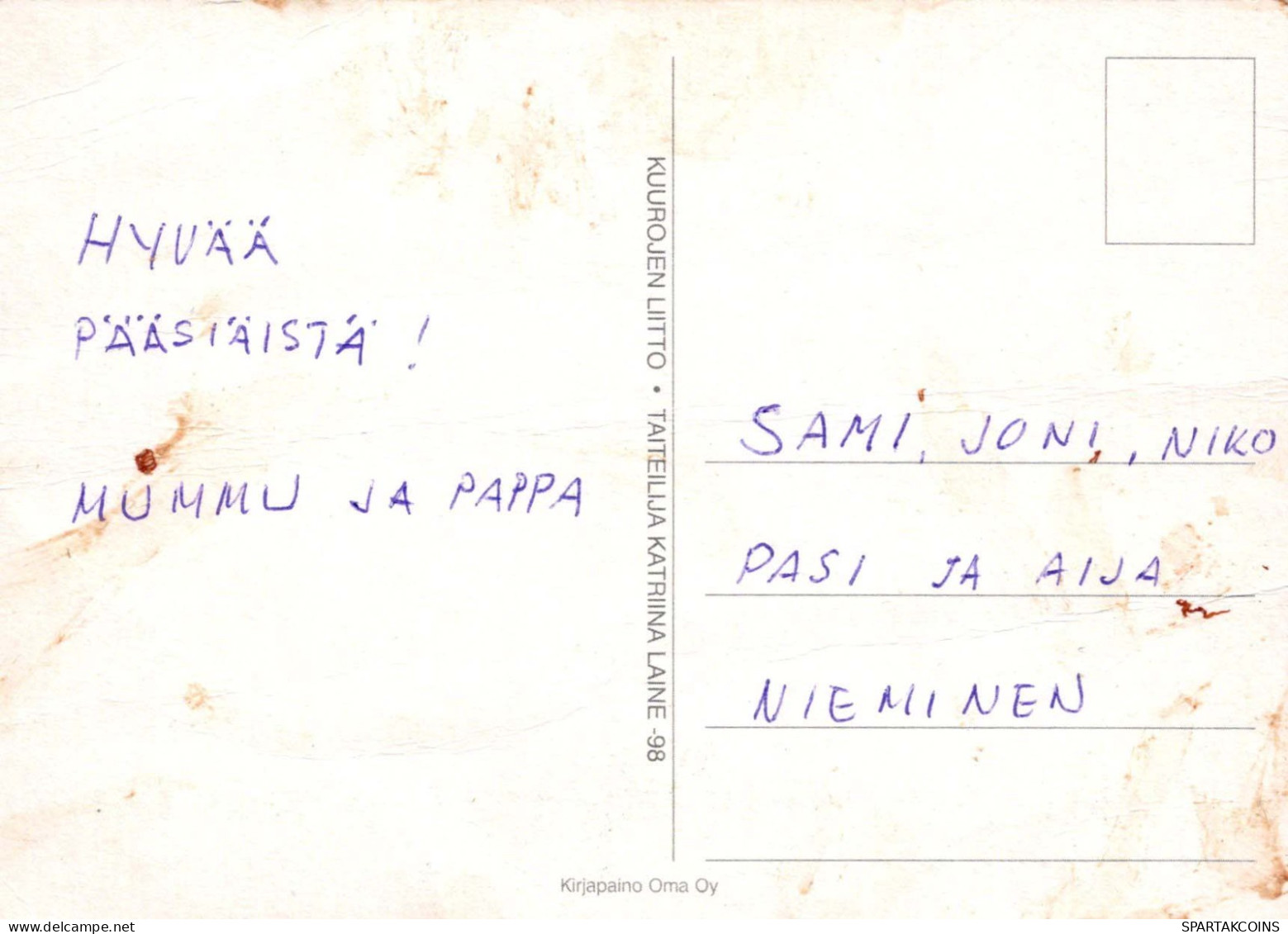 EASTER RABBIT EGG Vintage Postcard CPSM #PBO486.GB - Ostern