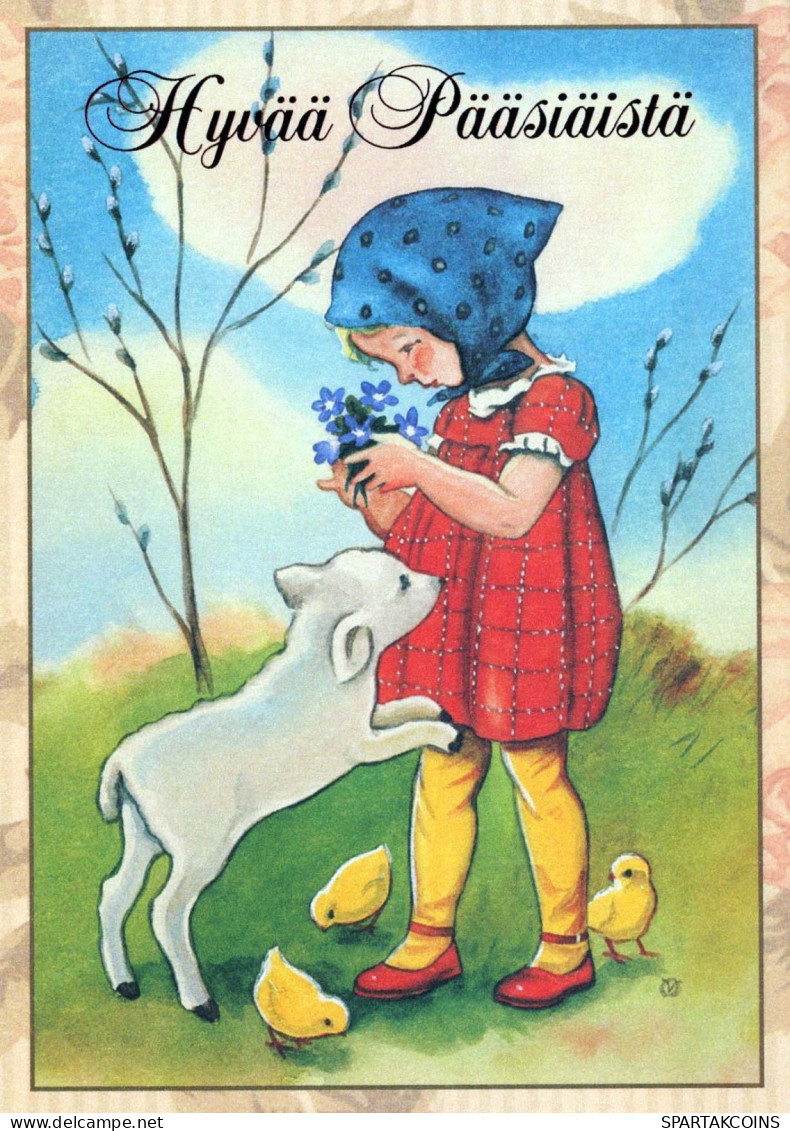 EASTER CHILDREN EGG Vintage Postcard CPSM #PBO232.GB - Ostern