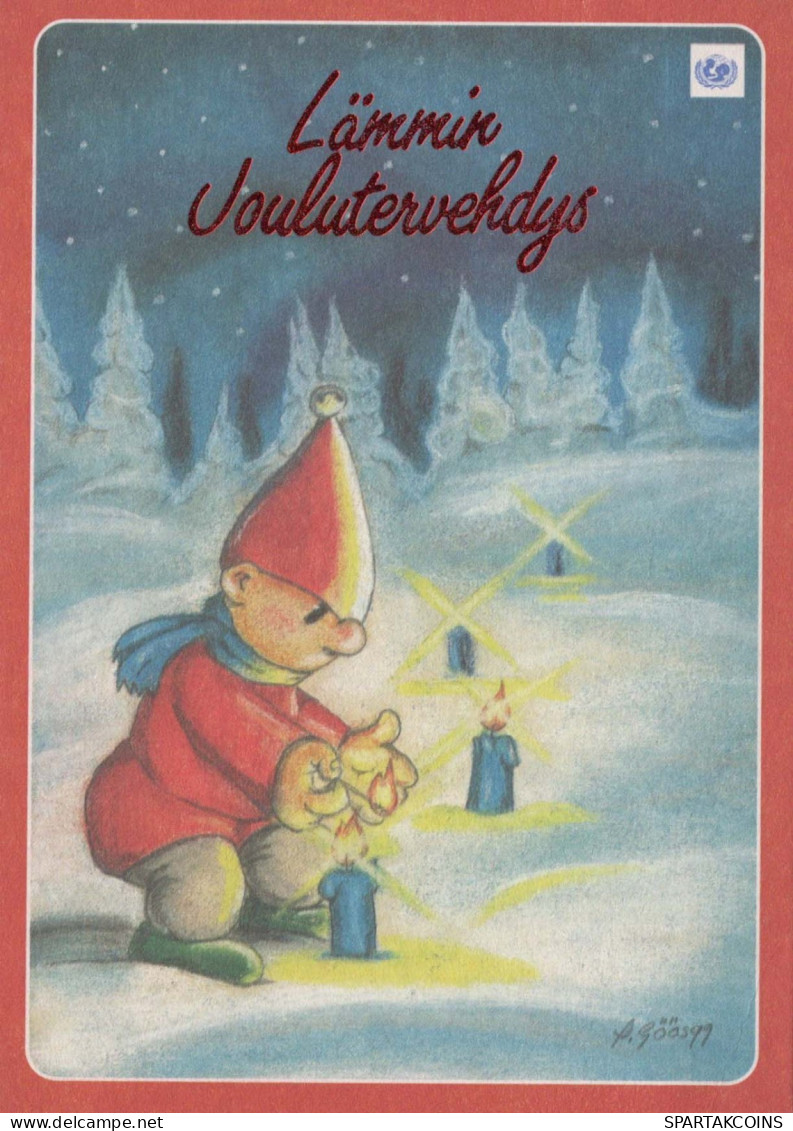 Happy New Year Christmas GNOME Vintage Postcard CPSM #PBL987.GB - Nouvel An