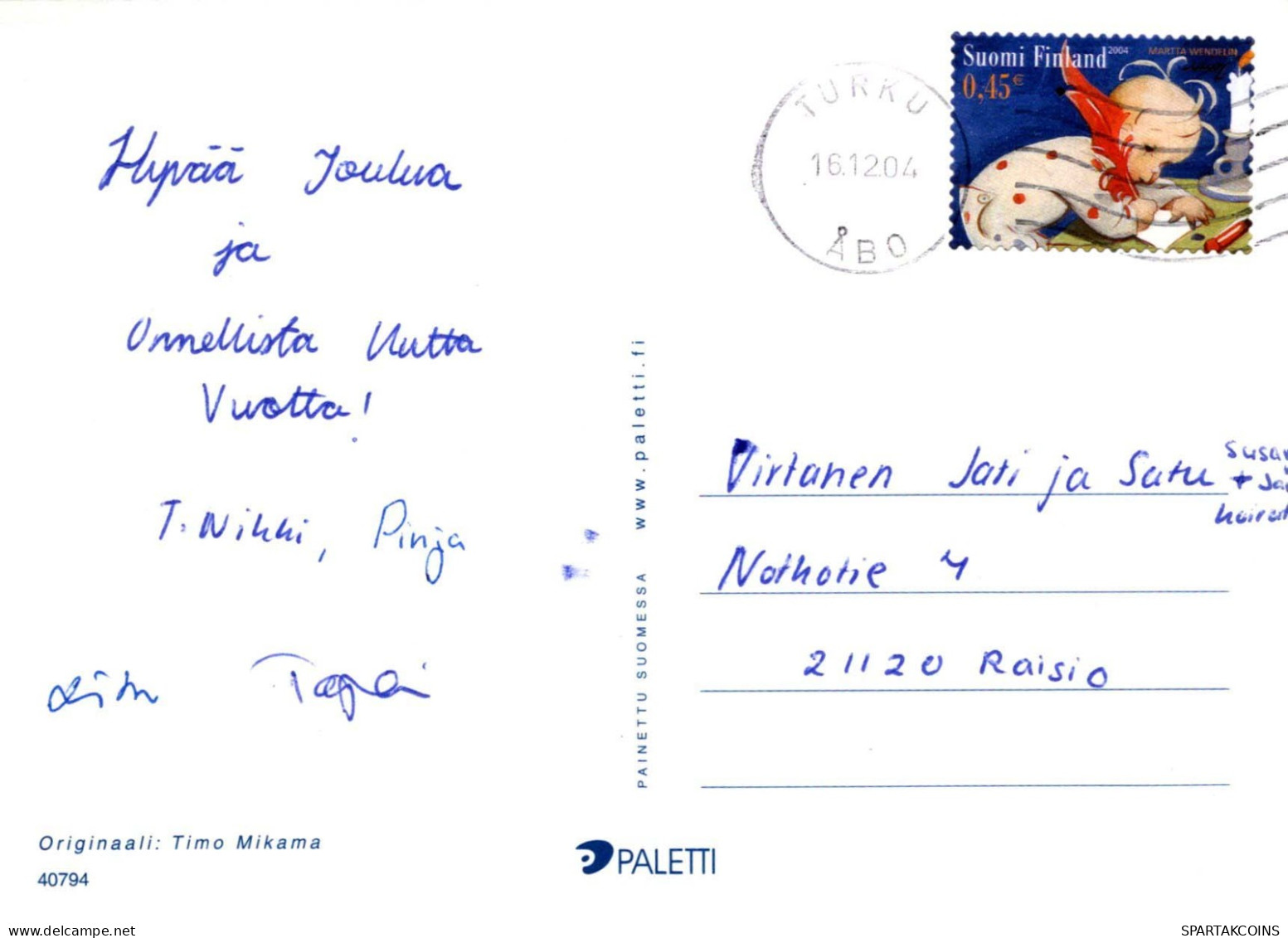 SANTA CLAUS Happy New Year Christmas Vintage Postcard CPSM #PBB192.GB - Santa Claus