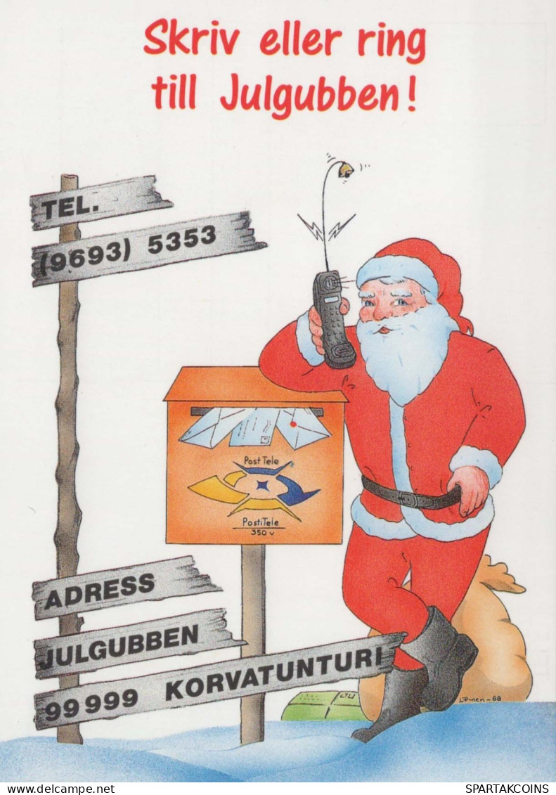 SANTA CLAUS Happy New Year Christmas Vintage Postcard CPSM #PAU547.GB - Santa Claus