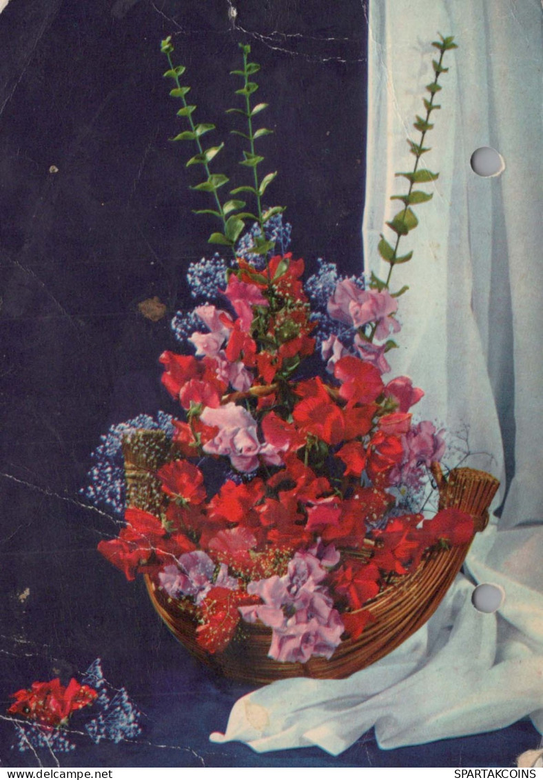 FLOWERS Vintage Postcard CPSM #PAR320.GB - Fleurs
