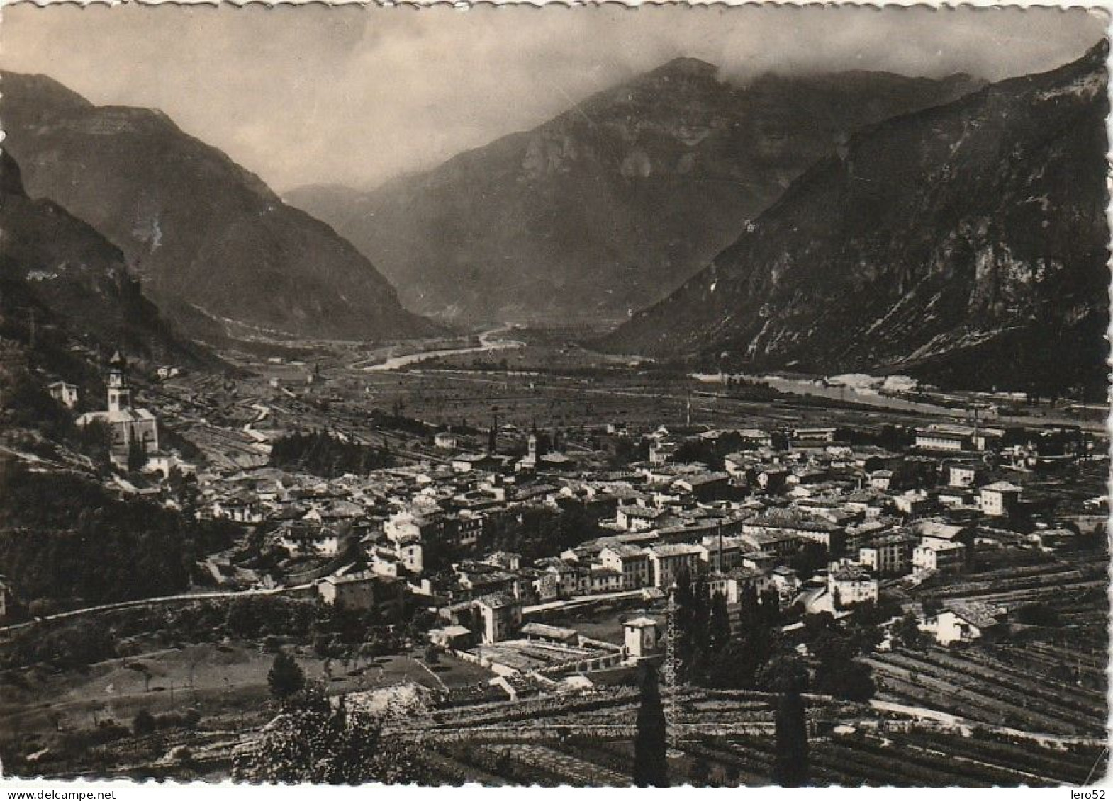 ALA E VAL D'ADIGE BELLA PANORAMICA VIAGGIATA ANNO 1951 3 BOLLI PER £ 10 - Trento