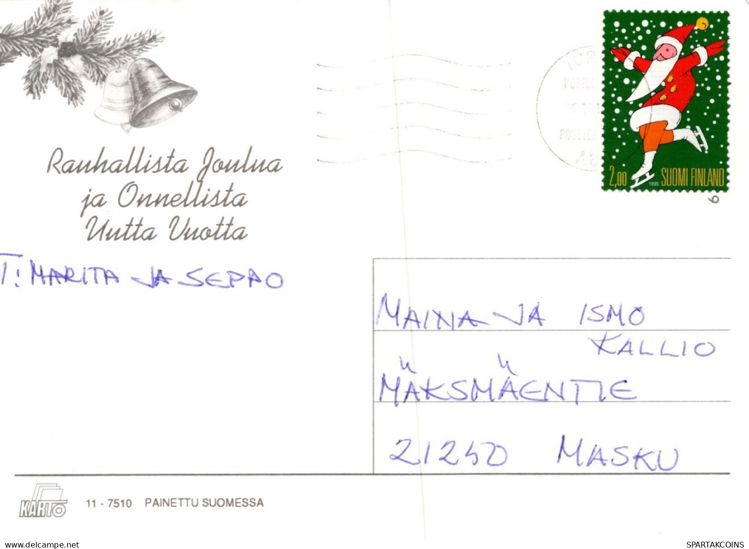 SANTA CLAUS CHILDREN CHRISTMAS Holidays Vintage Postcard CPSM #PAK231.GB - Kerstman