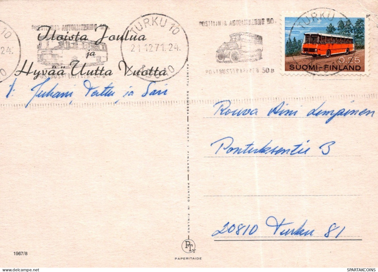 SANTA CLAUS CHRISTMAS Holidays Vintage Postcard CPSM #PAJ810.GB - Kerstman