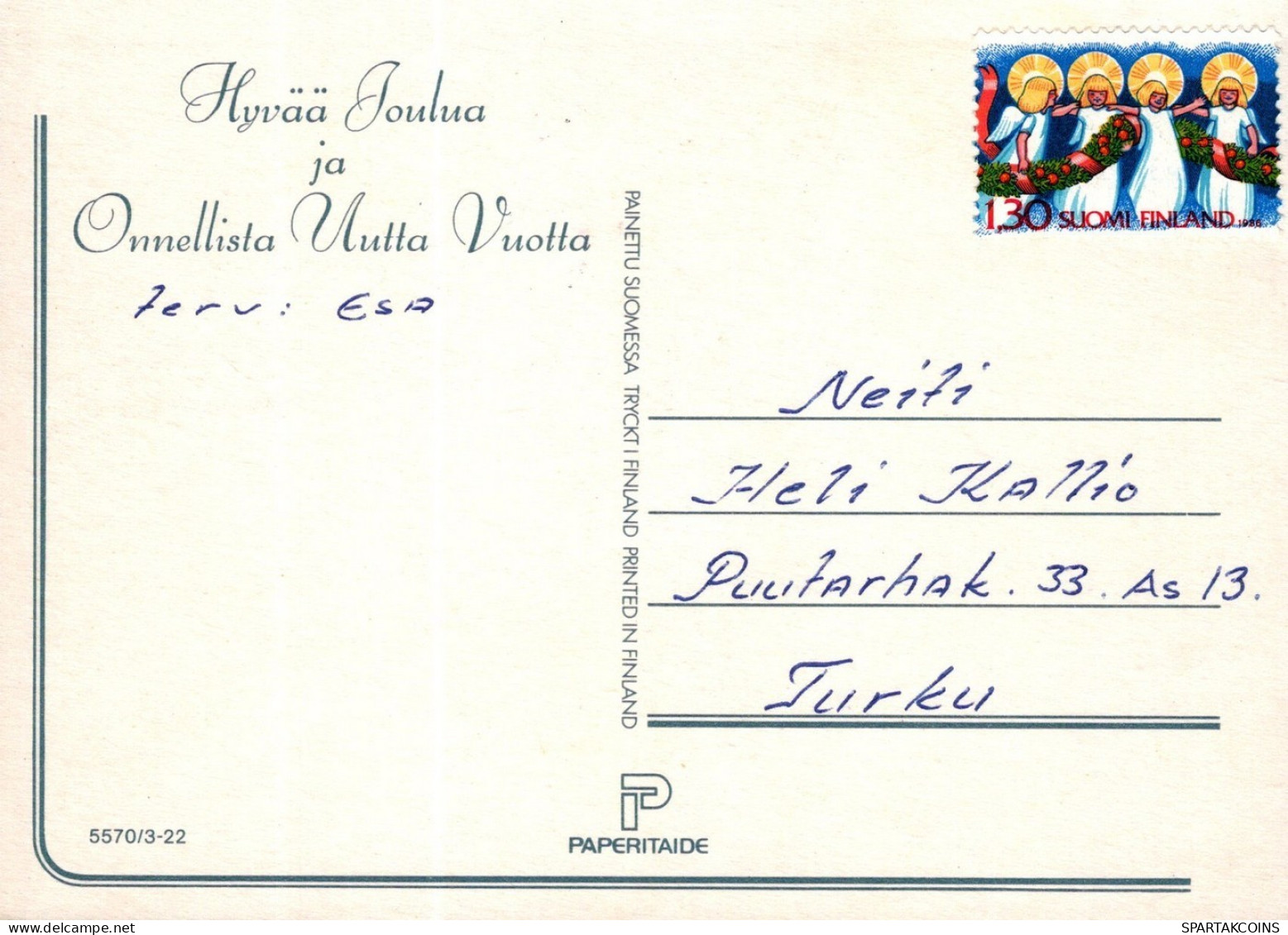 SANTA CLAUS CHRISTMAS Holidays Vintage Postcard CPSM #PAJ602.GB - Kerstman