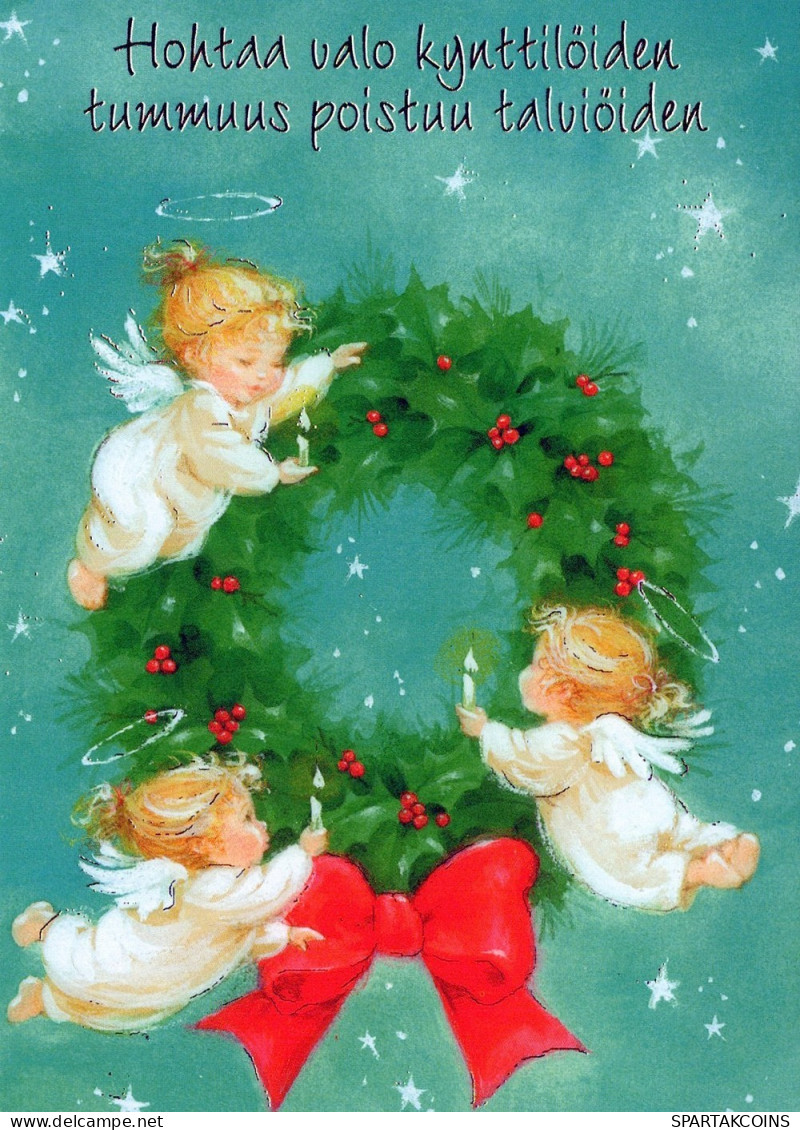ANGEL CHRISTMAS Holidays Vintage Postcard CPSM #PAG948.GB - Angels