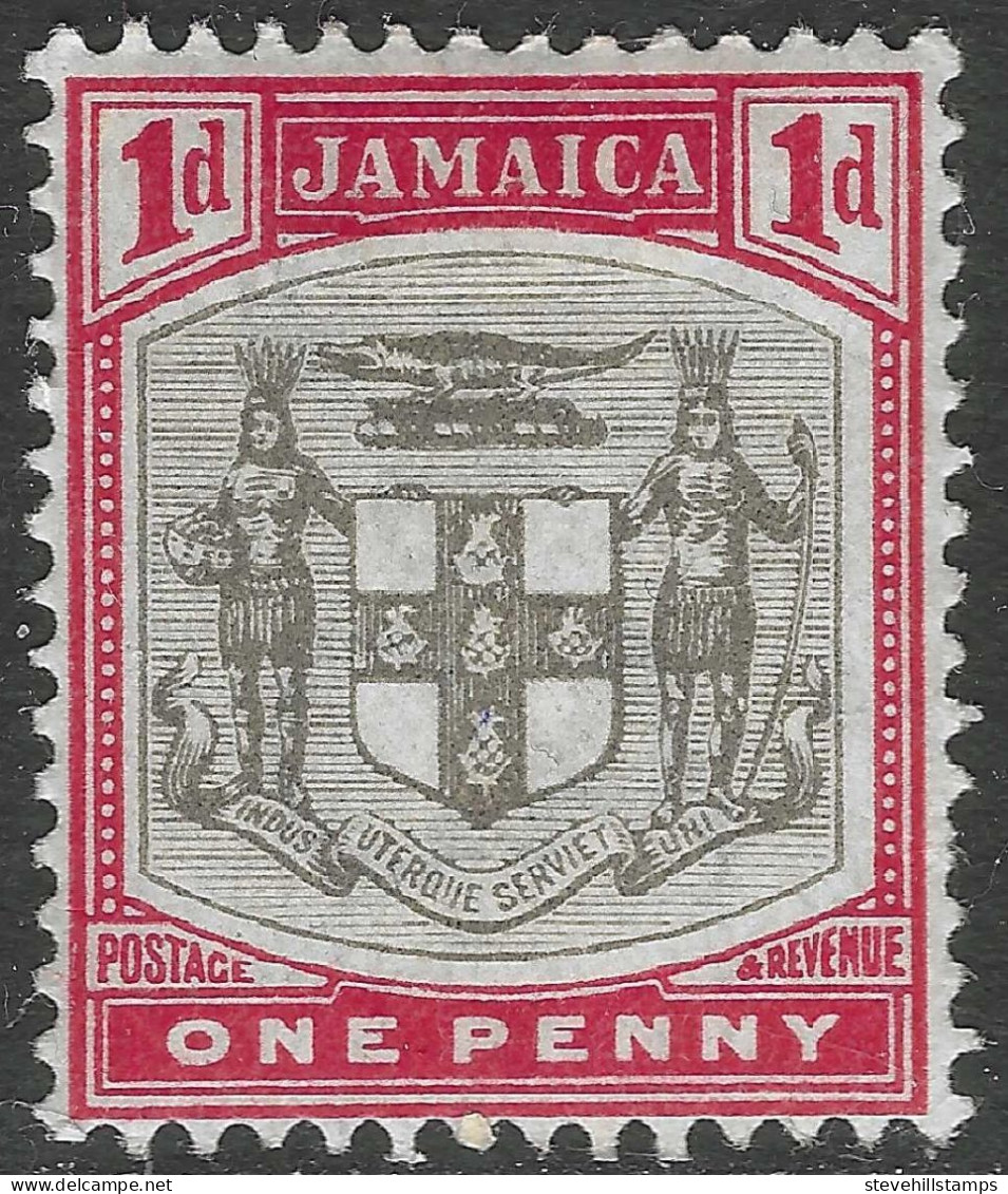 Jamaica. 1903-04 Arms Of Jamaica. 1d MH. Crown CA W/M SG 34. M5004 - Giamaica (...-1961)