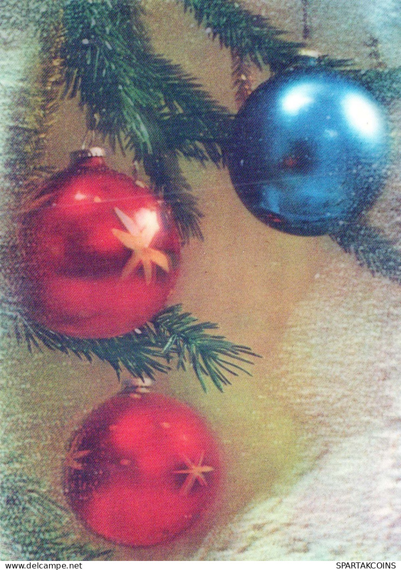 Bonne Année Noël LENTICULAR 3D Vintage Carte Postale CPSM #PAZ035.FR - Año Nuevo