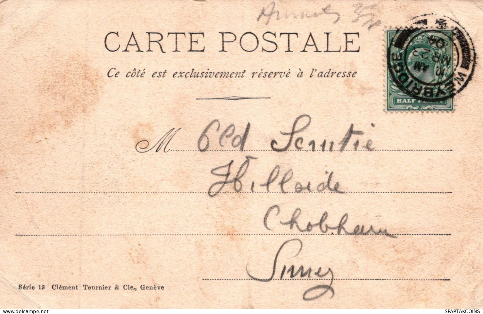ÂNE Animaux Enfants Vintage Antique CPA Carte Postale #PAA168.FR - Burros