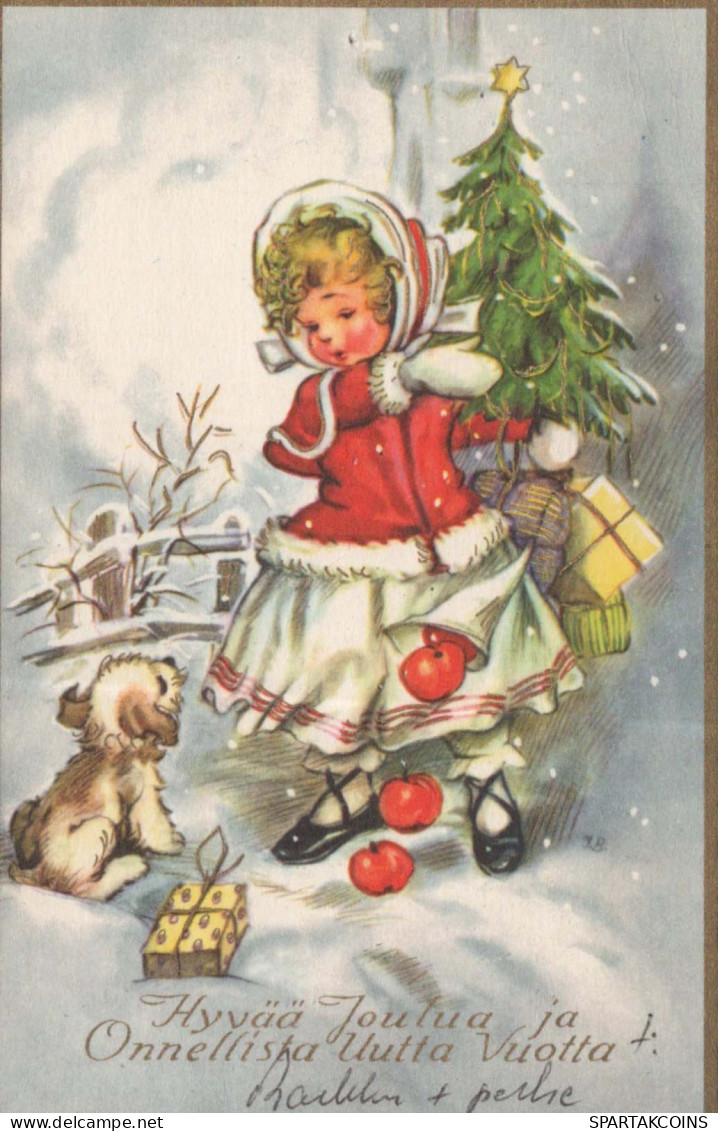 Buon Anno Natale BAMBINO Vintage Cartolina CPSMPF #PKD614.IT - New Year
