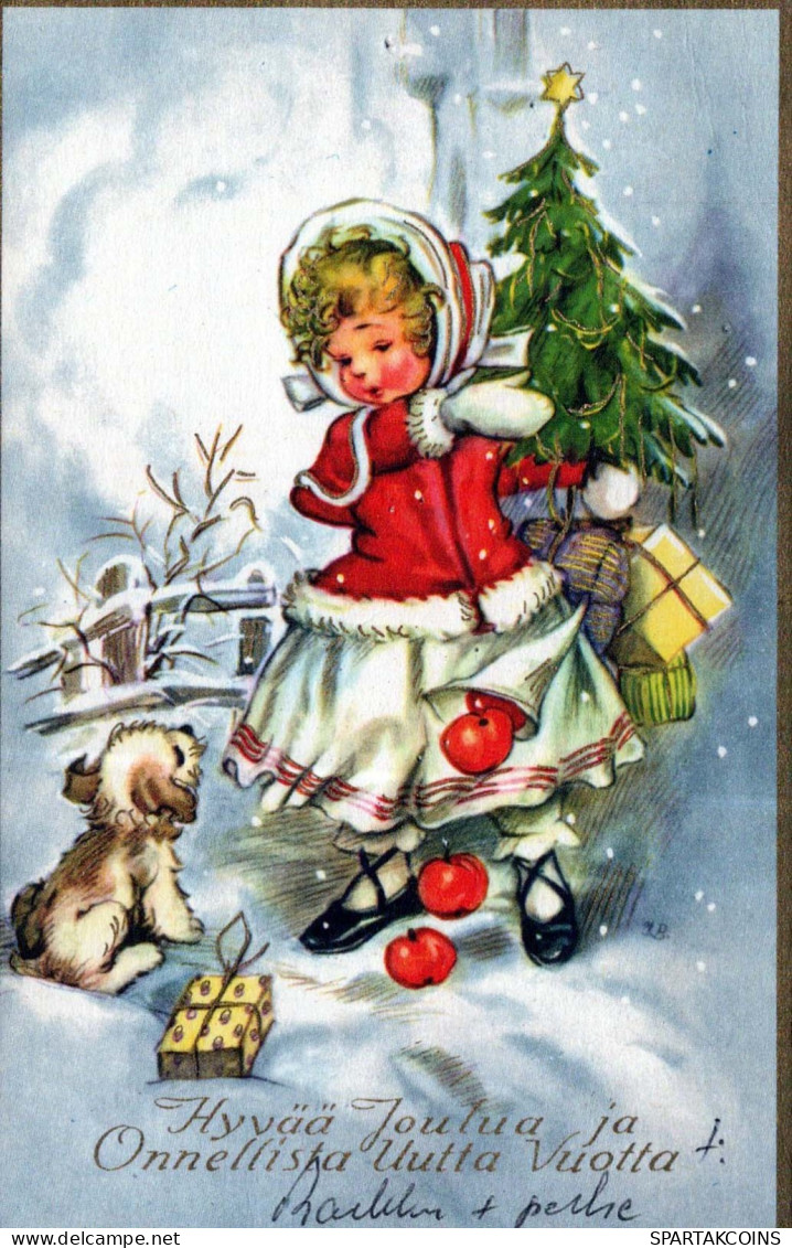 Buon Anno Natale BAMBINO Vintage Cartolina CPSMPF #PKD614.IT - New Year