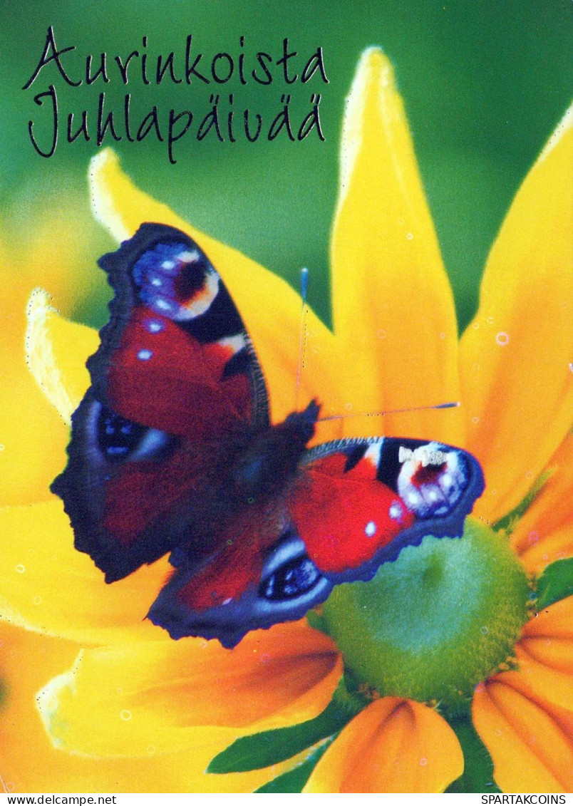 FARFALLA Animale Vintage Cartolina CPSM #PBS420.IT - Butterflies