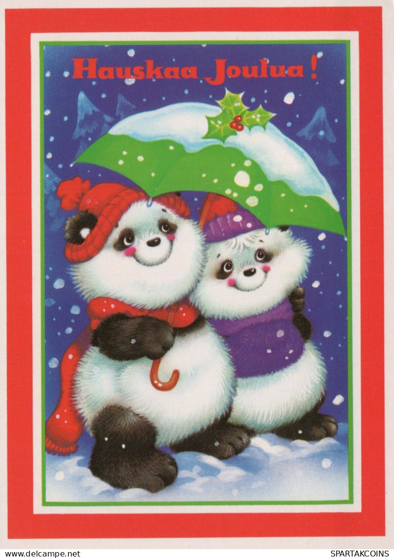 Buon Anno Natale NASCERE Animale Vintage Cartolina CPSM #PBS294.IT - New Year