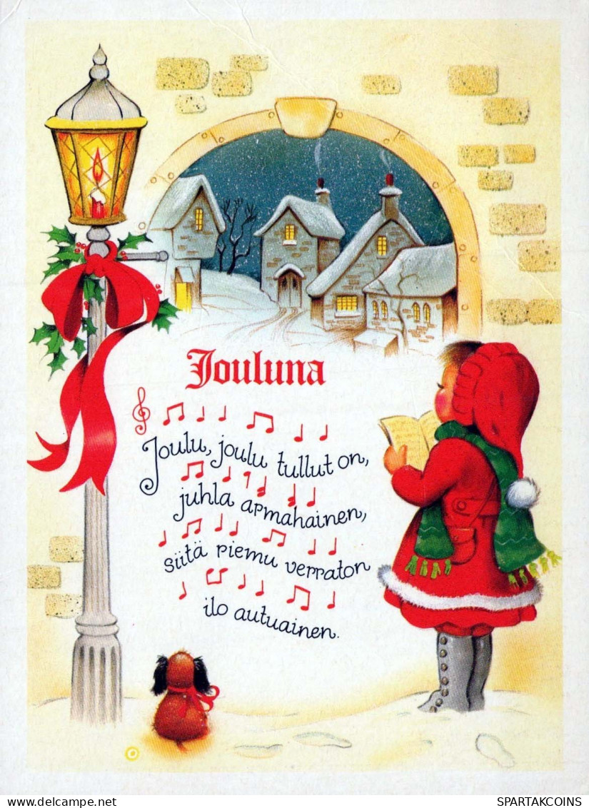 Buon Anno Natale BAMBINO Vintage Cartolina CPSM #PBO108.IT - Nouvel An