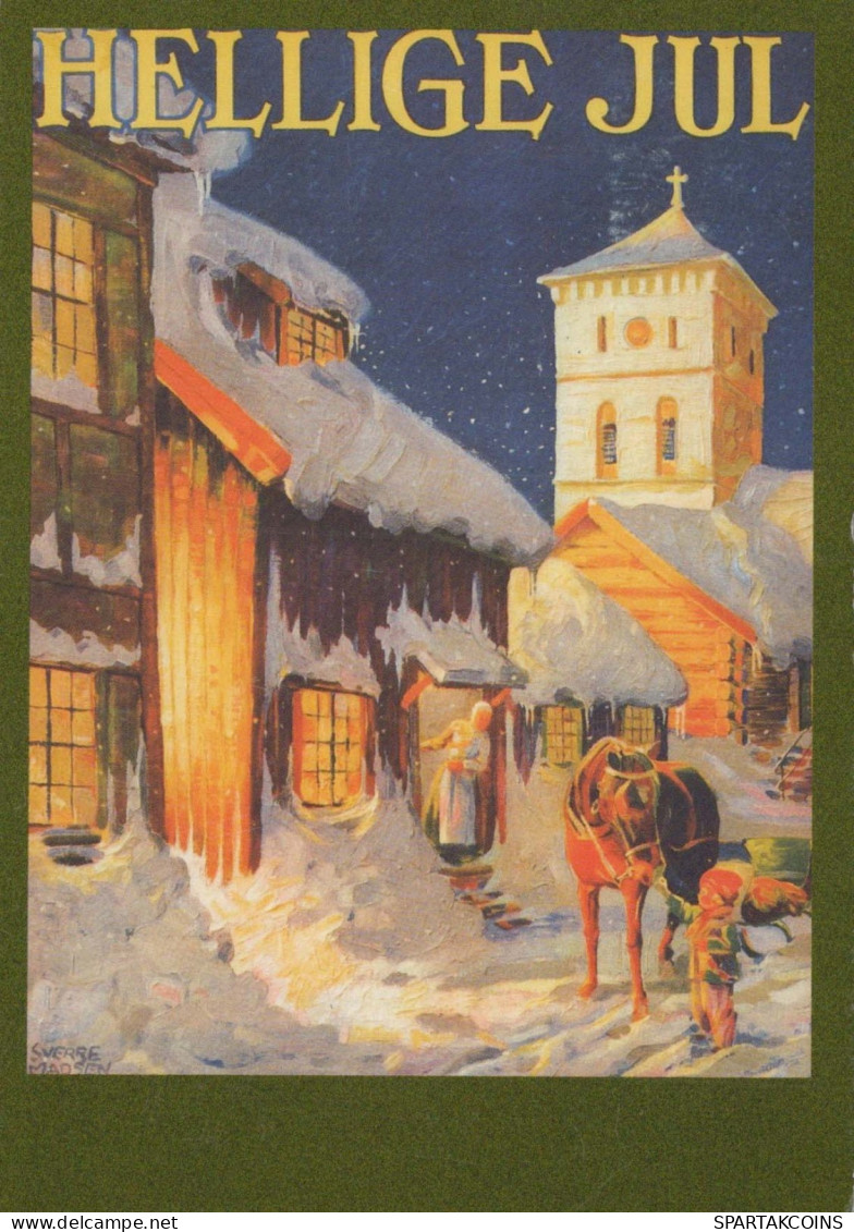 Buon Anno Natale BAMBINO Vintage Cartolina CPSM #PBM353.IT - New Year