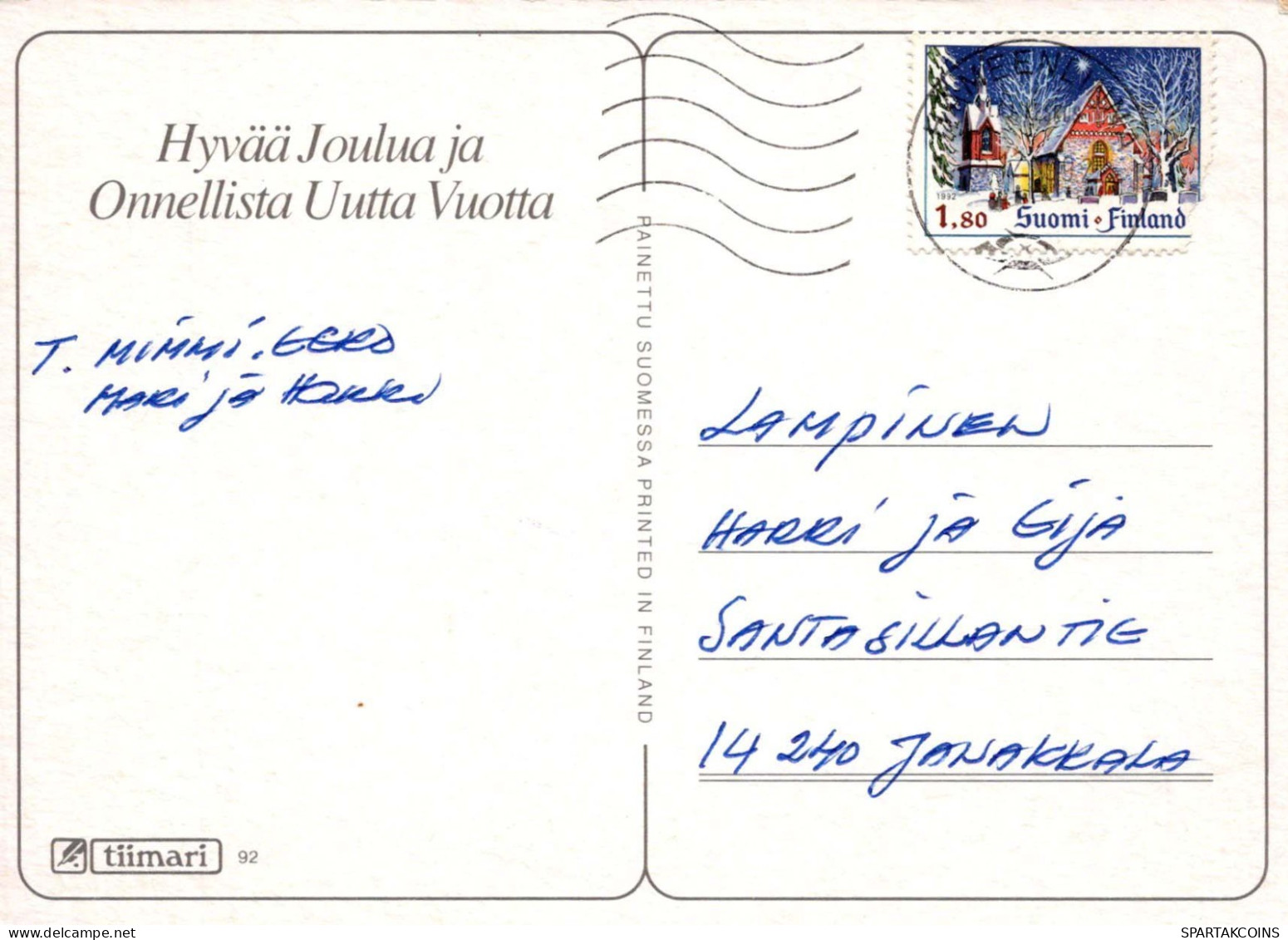 BABBO NATALE Buon Anno Natale Vintage Cartolina CPSM #PBL376.IT - Kerstman