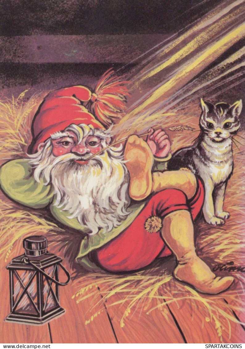 BABBO NATALE Buon Anno Natale Vintage Cartolina CPSM #PBL253.IT - Kerstman