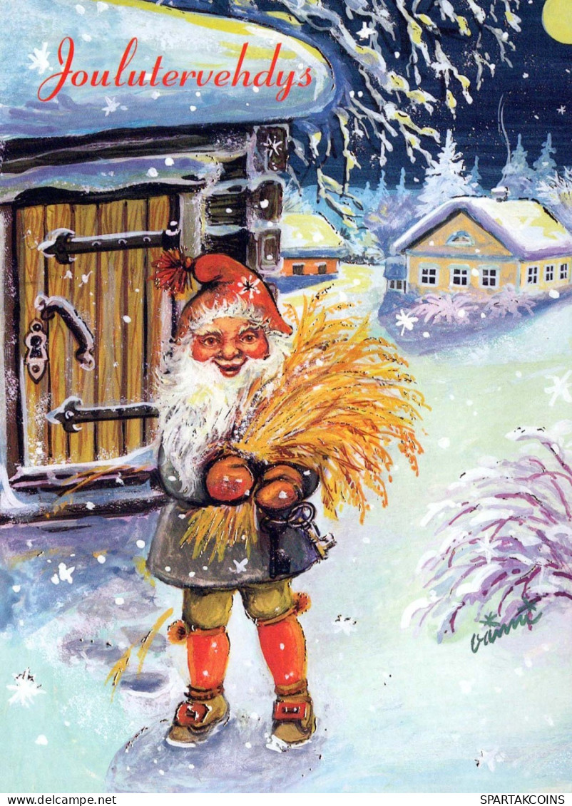 BABBO NATALE Buon Anno Natale Vintage Cartolina CPSM #PBL188.IT - Kerstman