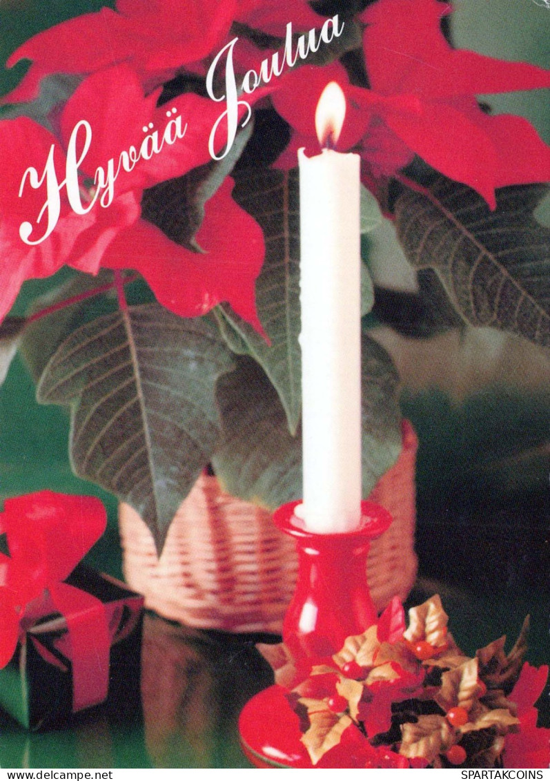 Buon Anno Natale CANDELA Vintage Cartolina CPSM #PBA364.IT - New Year