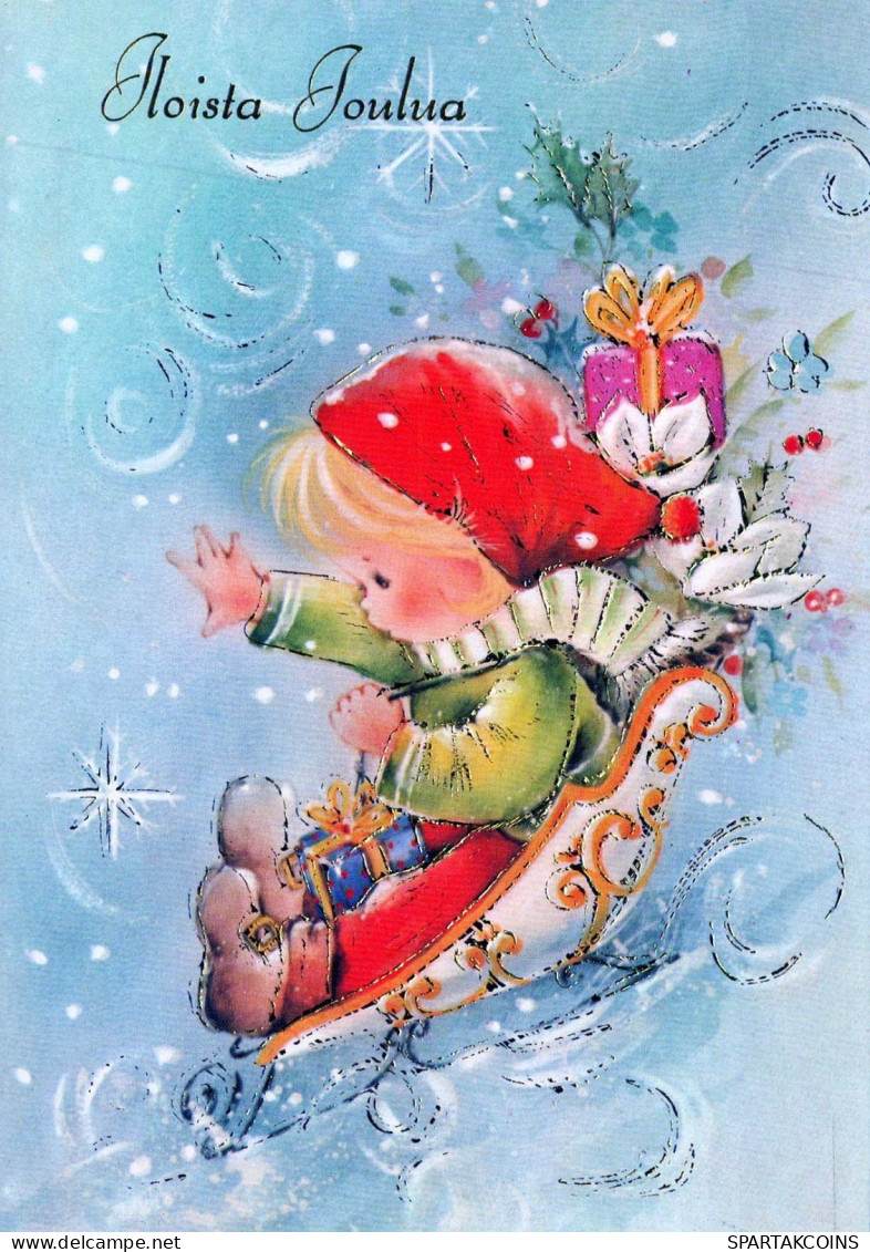 Buon Anno Natale BAMBINO Vintage Cartolina CPSM #PAW814.IT - Año Nuevo