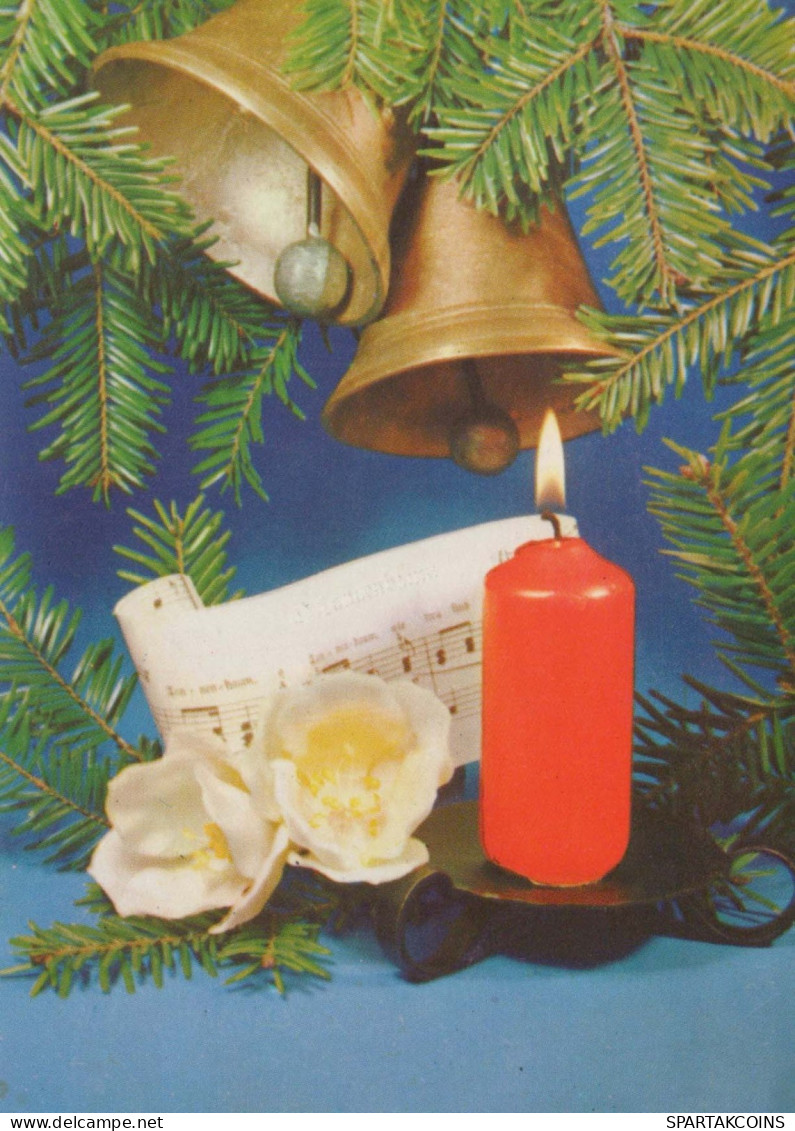 Buon Anno Natale BELL CANDELA Vintage Cartolina CPSM #PAV401.IT - Nouvel An