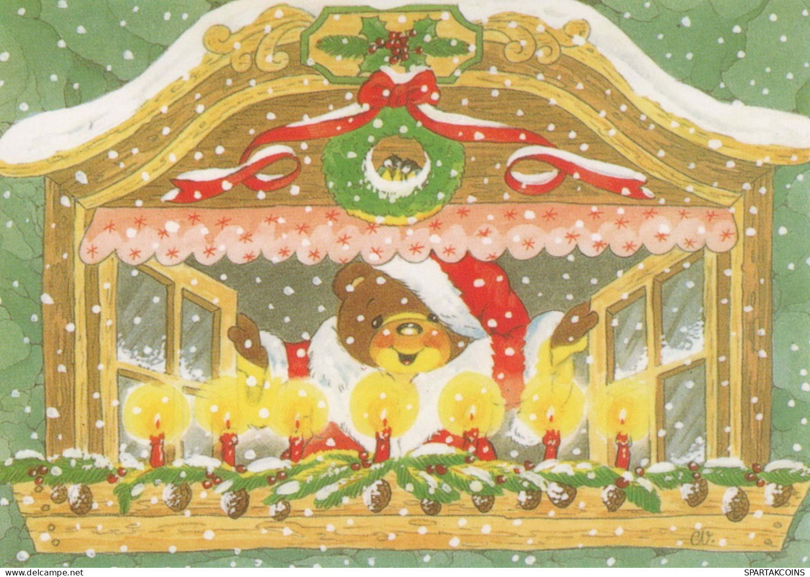 Buon Anno Natale ORSACCHIOTTO Vintage Cartolina CPSM #PAU685.IT - New Year