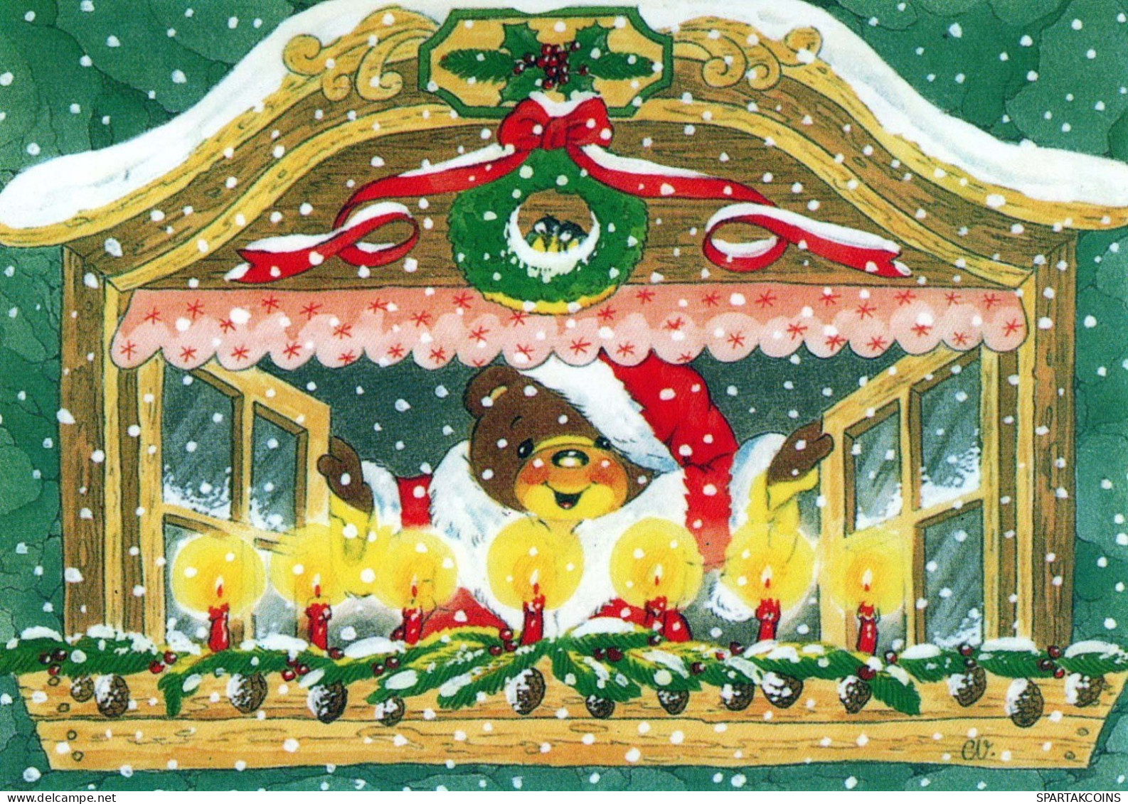 Buon Anno Natale ORSACCHIOTTO Vintage Cartolina CPSM #PAU685.IT - New Year