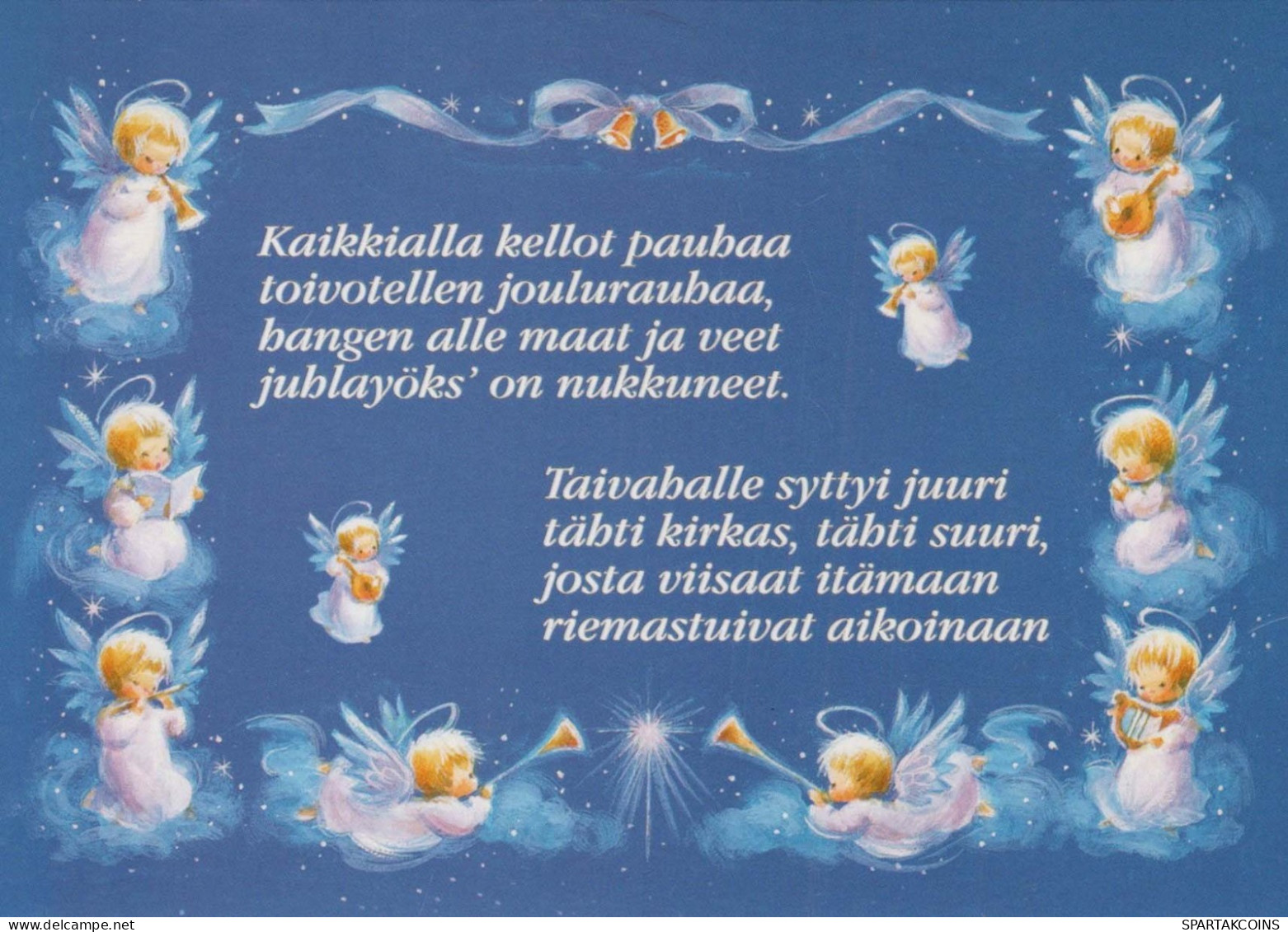 ANGELO Buon Anno Natale Vintage Cartolina CPSM #PAS776.IT - Angels